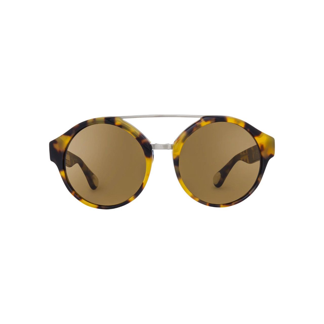 Ann Demeulemeester Ann Demeulemeester Sunglasses Round Tortoise Titanium Size ONE SIZE - 2 Thumbnail