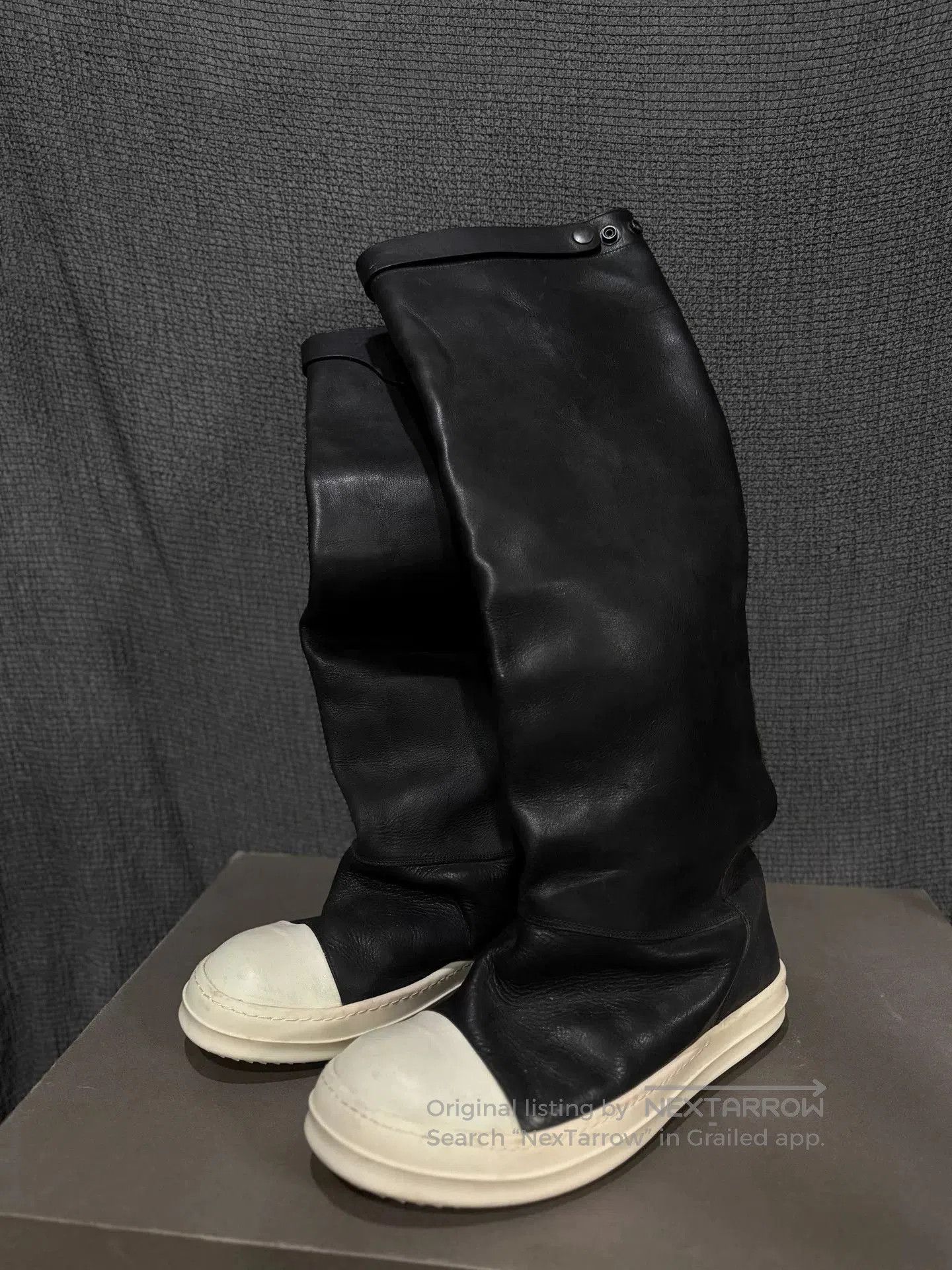 Rick Owens black leather ankle boots from Rick Owens. Size US 10 / EU 43 - 2 Thumbnail