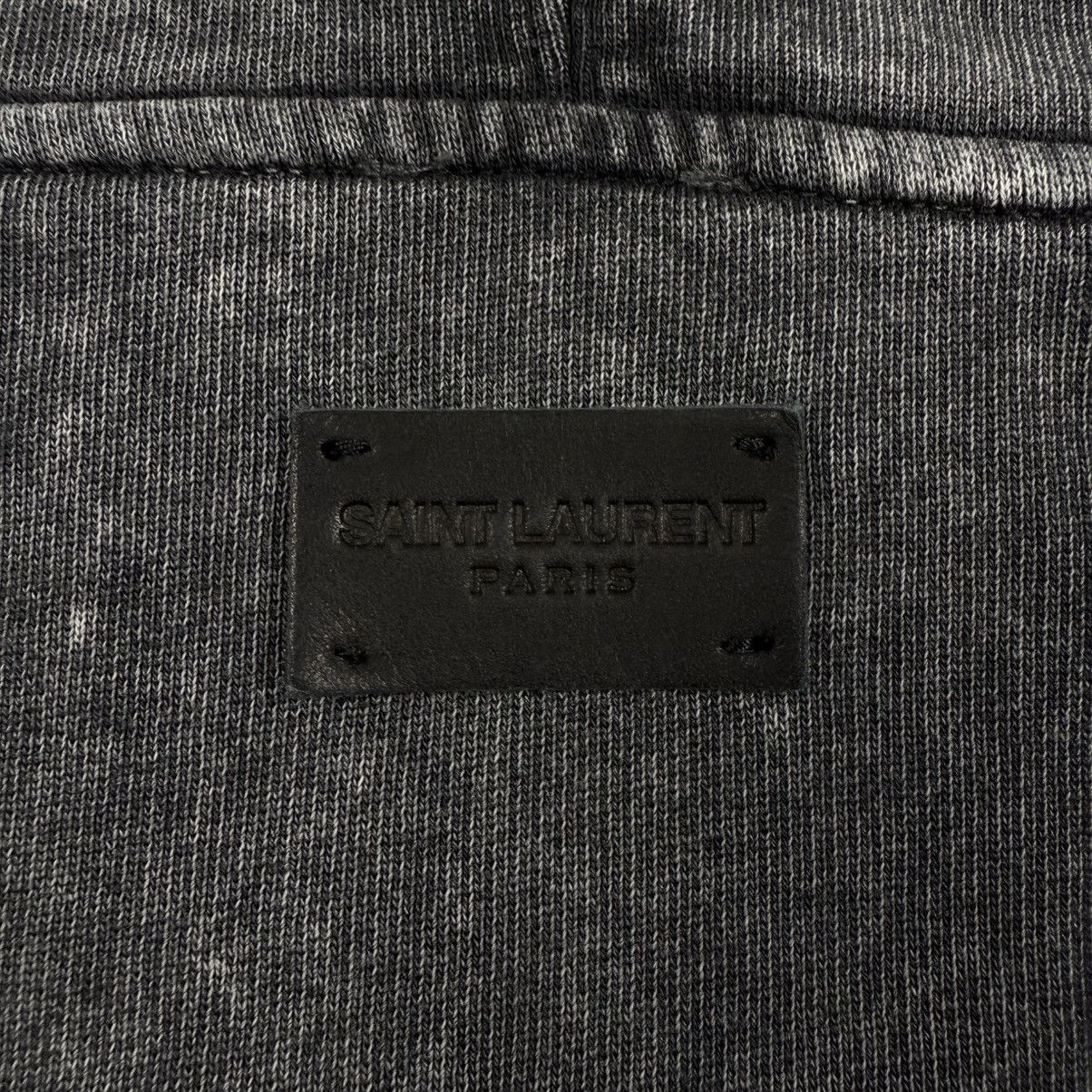 Saint Laurent Paris Saint Laurent Distressed Washed ‘Gray’ Hoodie Size US XS / EU 42 / 0 - 5 Thumbnail