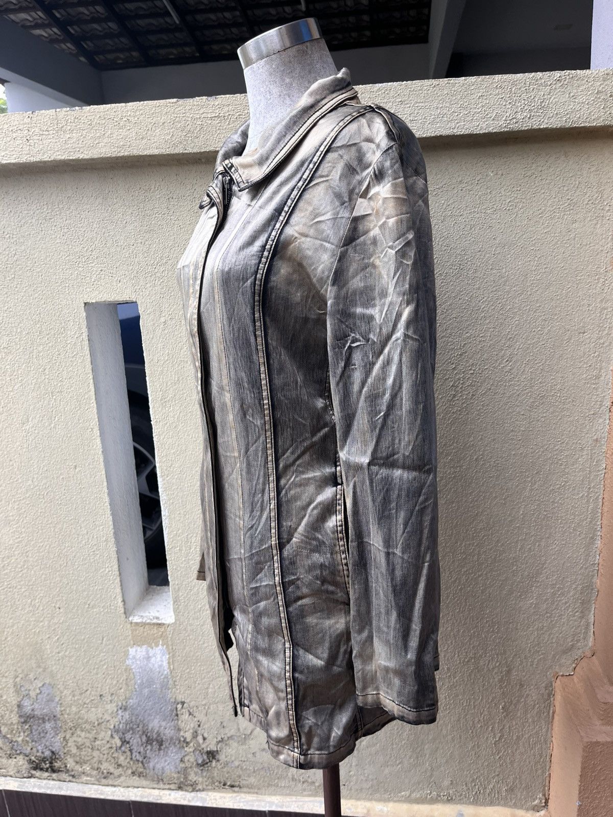 Japanese Brand Grey matelic jacket Size S / US 4 / IT 40 - 4 Thumbnail