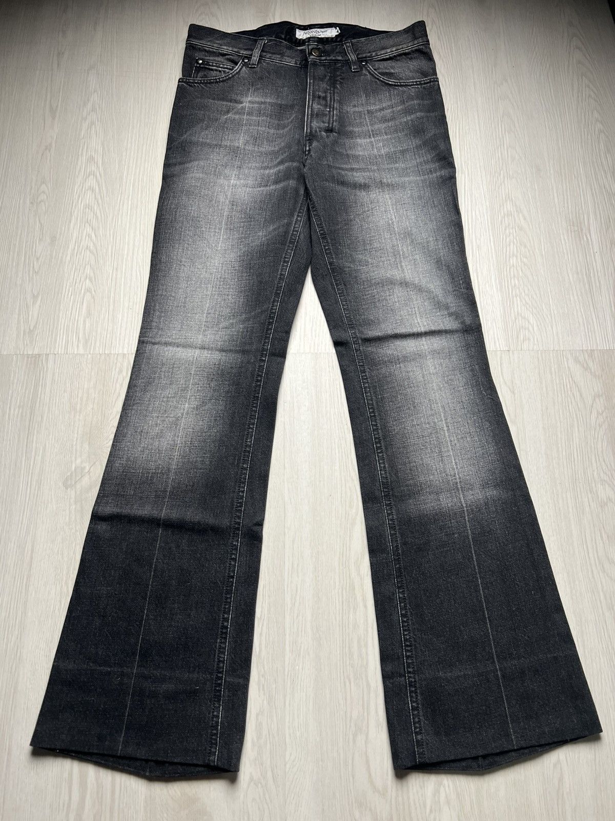Yves Saint Laurent 2003 YSL Rive Gauche by Tom Ford Washed Bootcut Denim Size US 30 / EU 46 - 2 Thumbnail