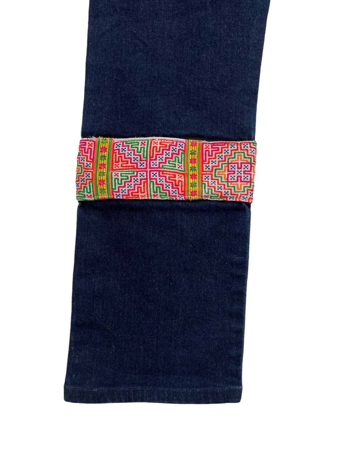 Indigo SPACELORZ Japan Boro Patchwork Indigo Blue Slim Denim Jeans Size US 32 / EU 48 - 15 Thumbnail