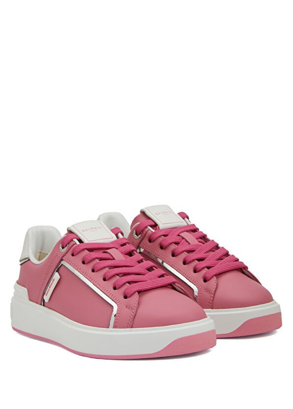 Balmain o1s1wg110425 B-Court Low-Top Sneakers in Pink Size US 8 / IT 38 - 2 Thumbnail