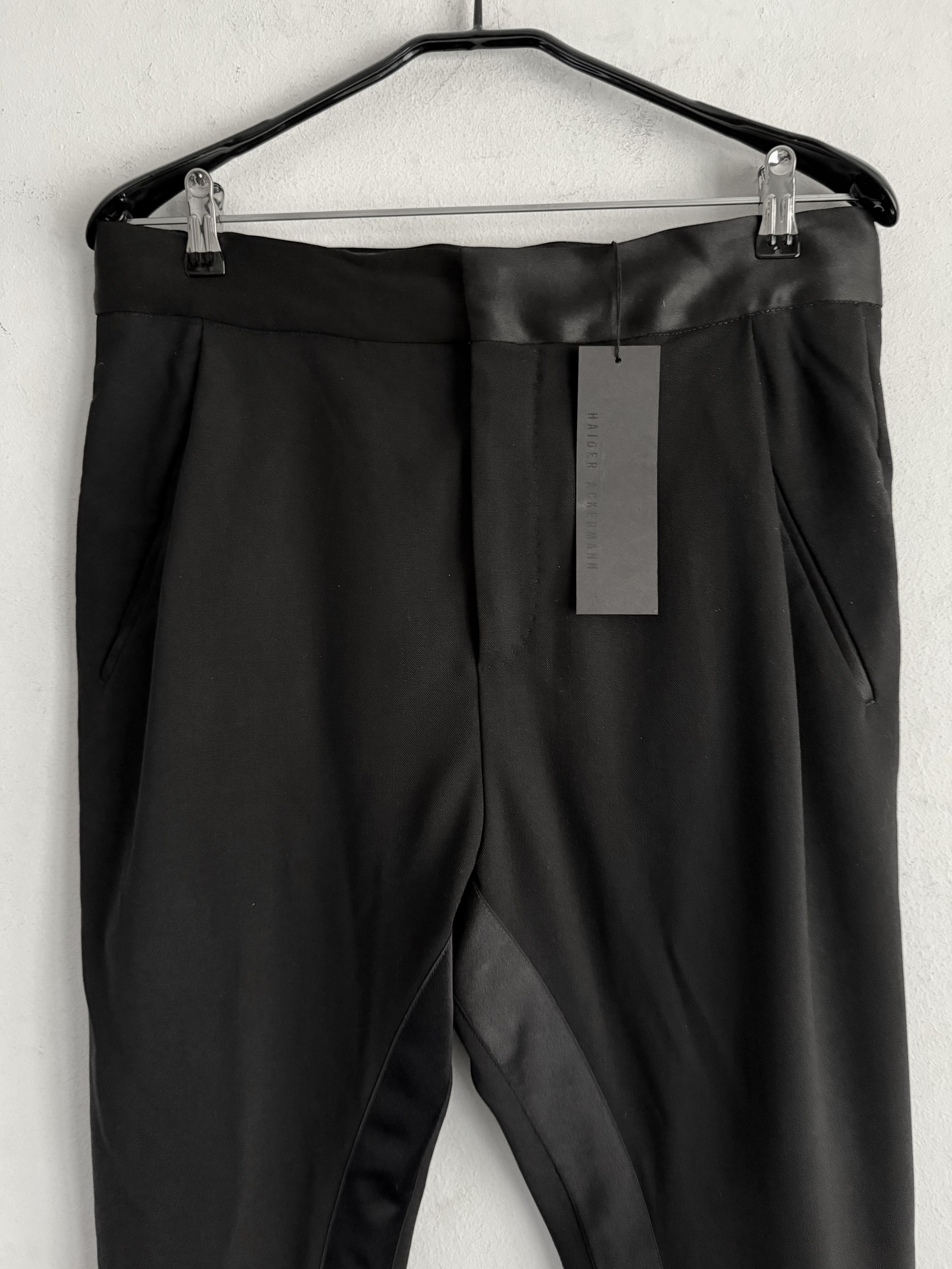 Haider Ackermann Fleecewool Silk-Trim Tuxedo Trousers Size US 30 / EU 46 - 6 Thumbnail