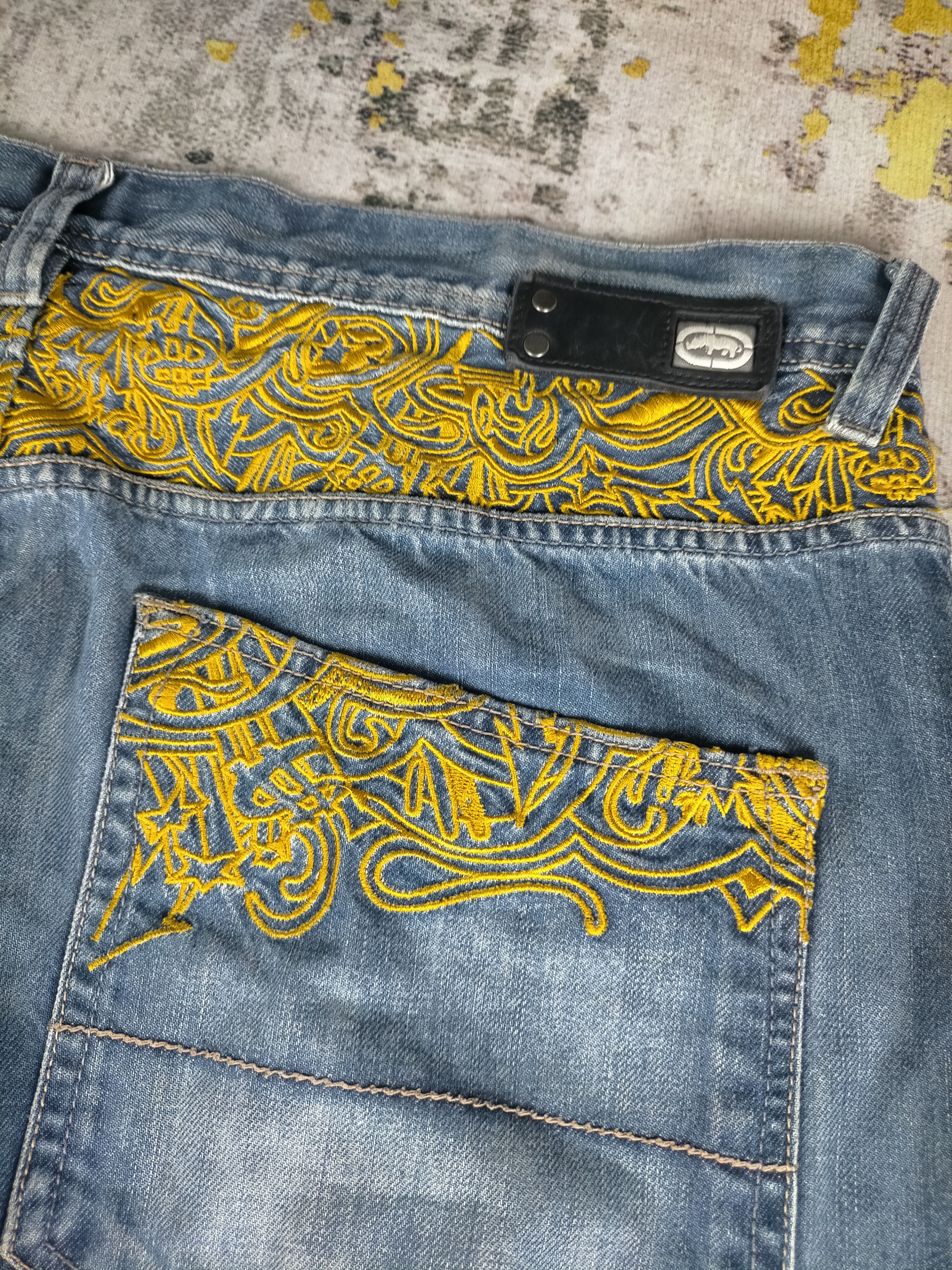 Ecko Unltd. 🔥 Rare Vintage Ecko Unltd Embroidery Baggy Washed Jeans Size US 40 / EU 56 - 3 Thumbnail