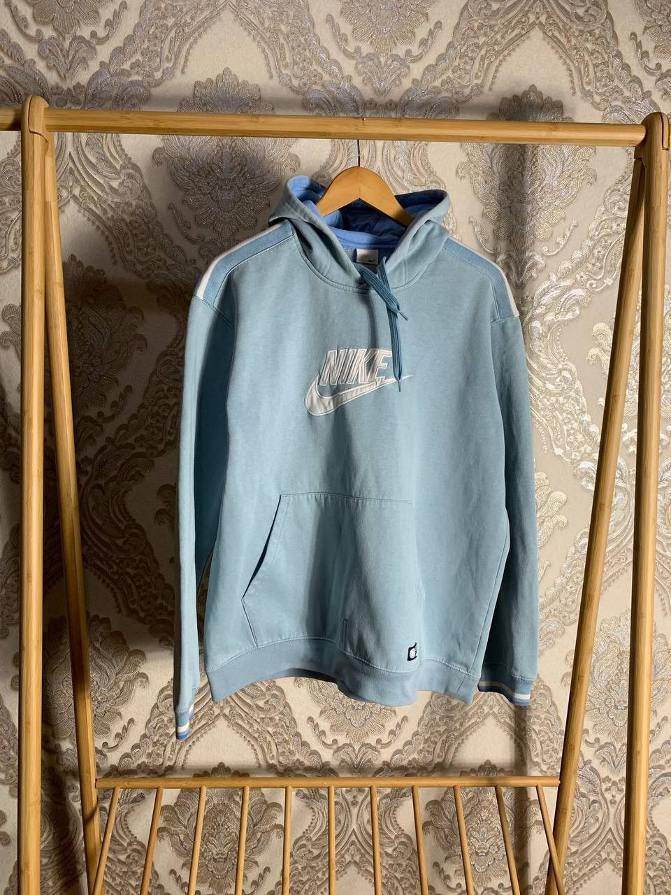 Nike × Vintage VERY RARE NIKE BIG LOGO SWOOSH HOODIE DRILL JAPAN STYLE 90s Size US L / EU 52-54 / 3 - 1 Thumbnail