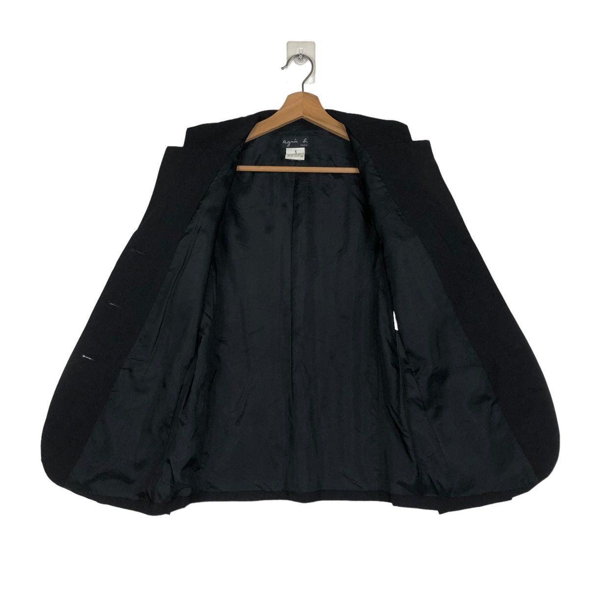 agnes b. RICH BLACK VINTAGE BUTTON JACKET AGNES B. PARIS ISSEY MIYAKE Size US S / EU 44-46 / 1 - 15 Thumbnail