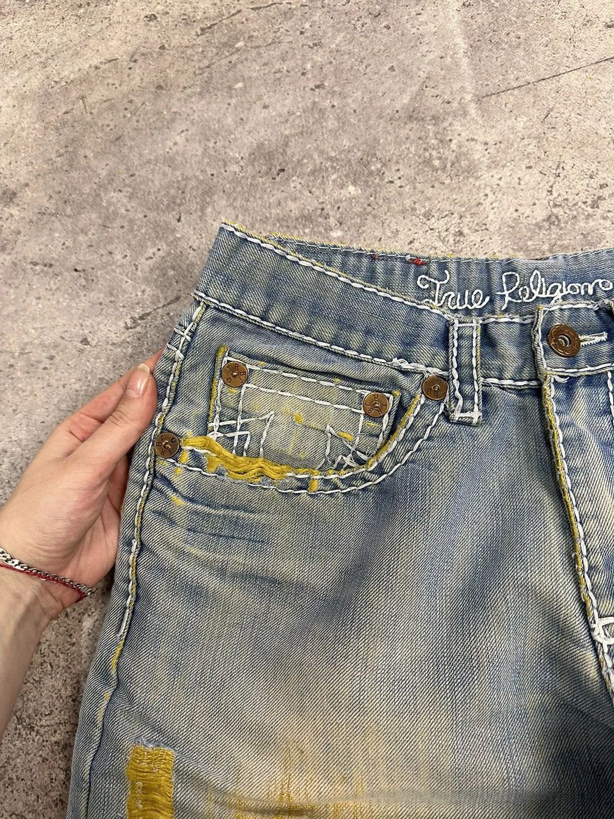 True Religion Vintage USA True Religion Japan Distressed Faded Denim Y2K Size US 31 - 7 Thumbnail