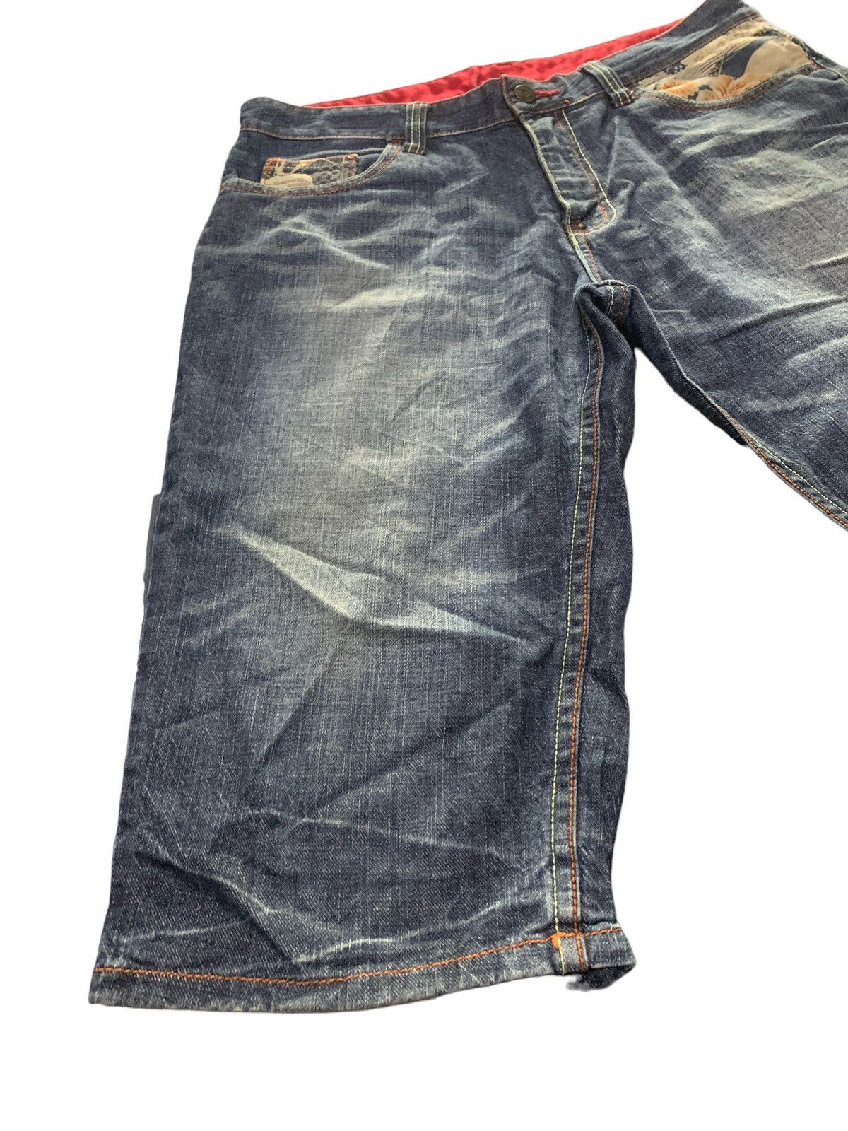 Japanese Brand 3 quarter Denim Inspired by Japanese Culture Sukajan Size US 32 / EU 48 - 4 Thumbnail