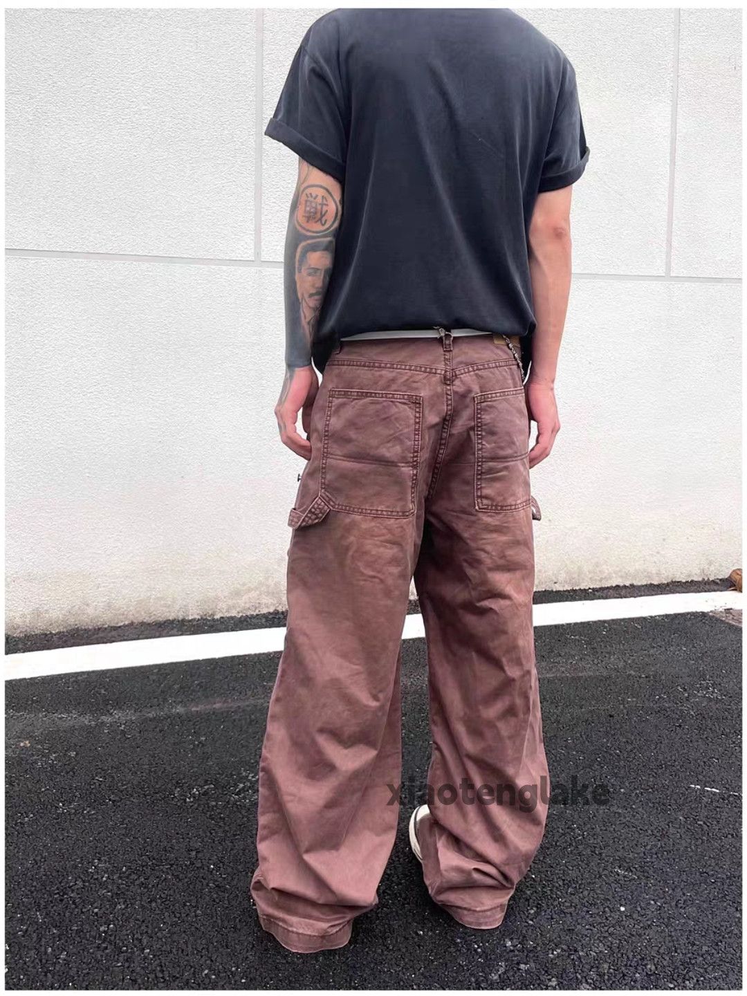 Designer Unisex outdoor utility loose baggy Carpenter hiphop pants Size US 30 / EU 46 - 2 Thumbnail