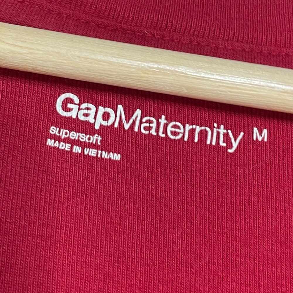Gap Gap Maternity Red Long Sleeve T-Shirt Medium Size M / US 6-8 / IT 42-44 - 3 Thumbnail