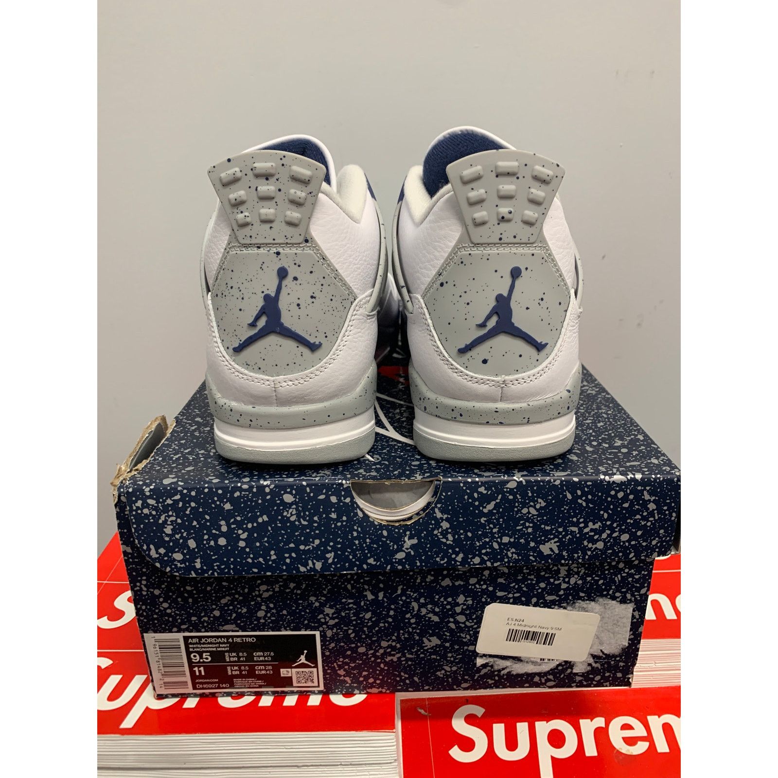 Nike Nike Air Jordan 4 Retro Midnight Navy Size 9.5 NEW SHIPS NOW Size US 9.5 / EU 42-43 - 3 Thumbnail