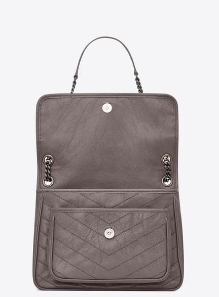 Saint Laurent Paris o1s1wg110924 Size: OS / Niki Large Leather Bag in Fog Grey Size ONE SIZE - 4 Thumbnail