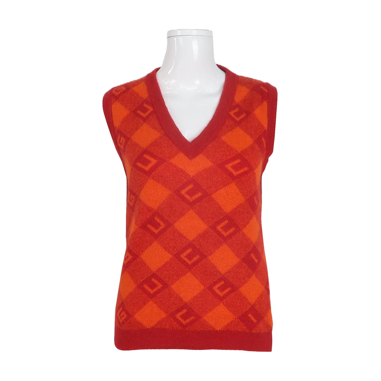 Gucci Gucci Mohair Check Knit Vest Size XS Size XS / US 0-2 / IT 36-38 - 1 Thumbnail