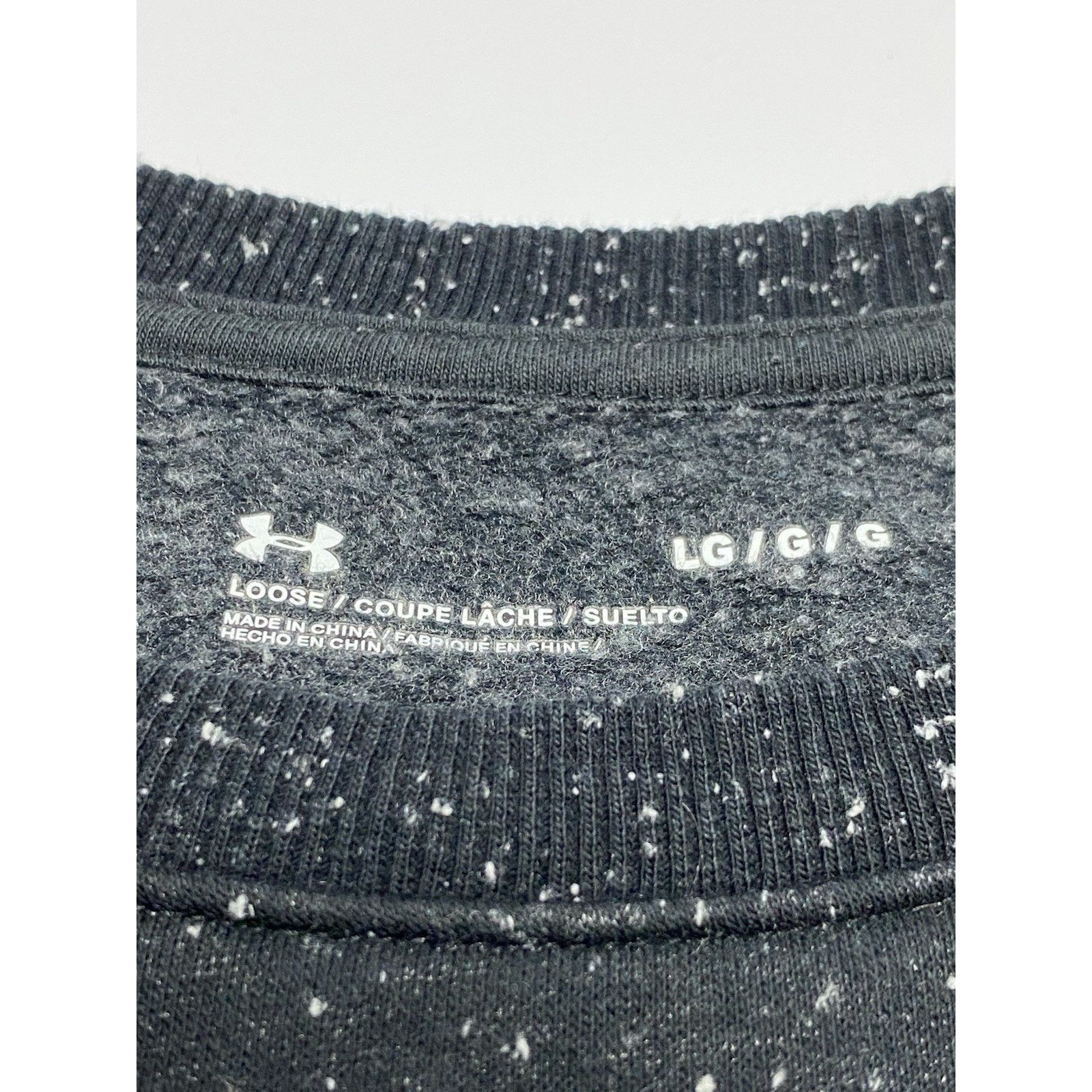 Under Armour Under Armour Speckled Athletic Crewneck Sz Large Black Size US L / EU 52-54 / 3 - 5 Thumbnail