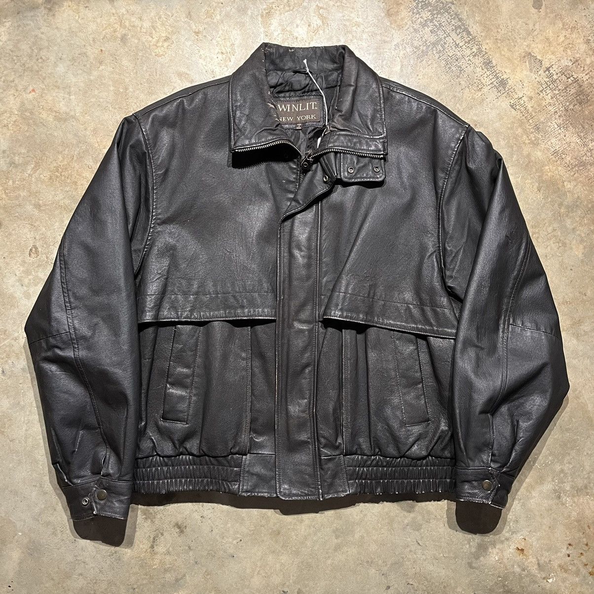 Vintage Vintage 2000s Winlit New York Boxy Black Leather Jacket | Grailed