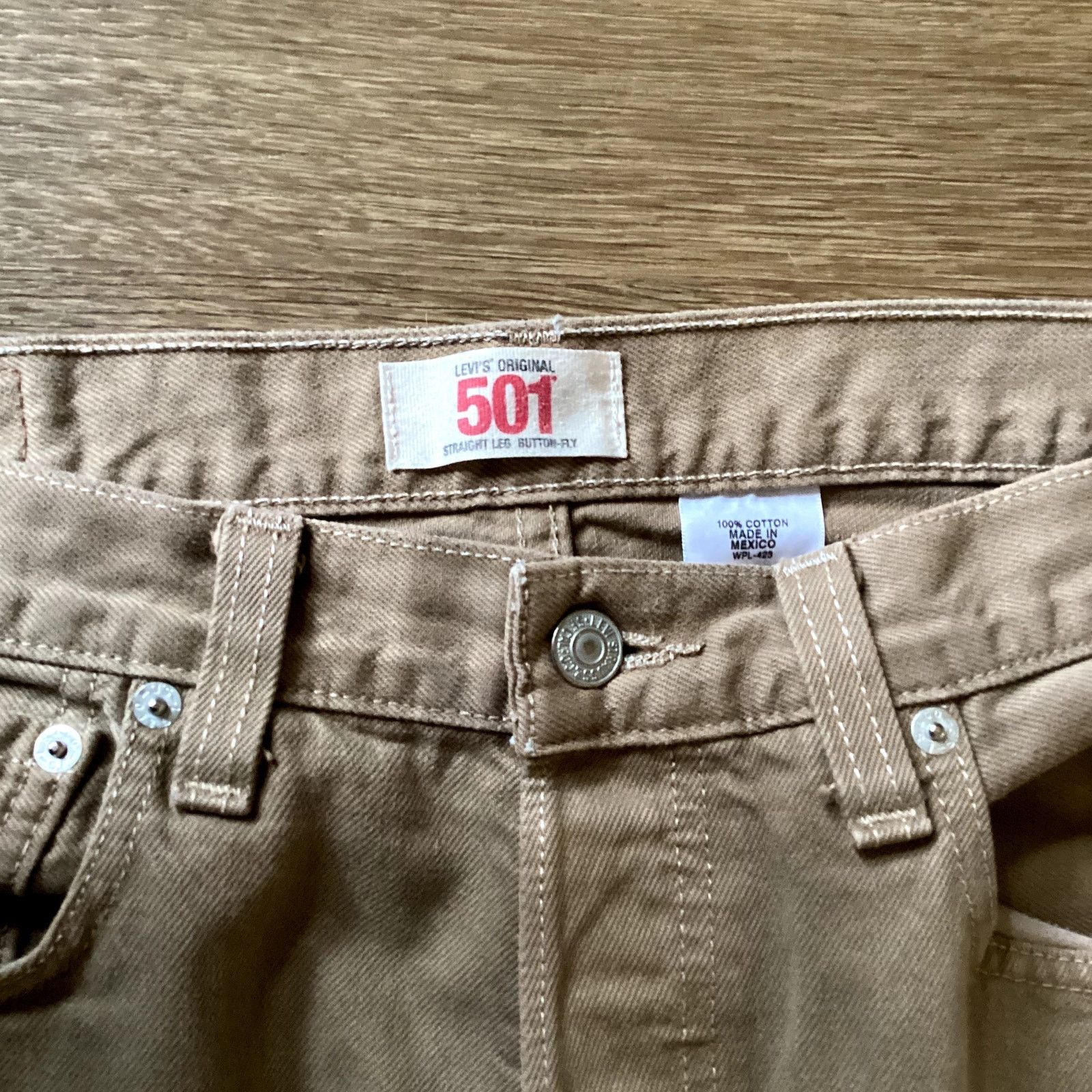 Levi's Levi 501 Tan Denim jeans Size US 33 - 4 Thumbnail