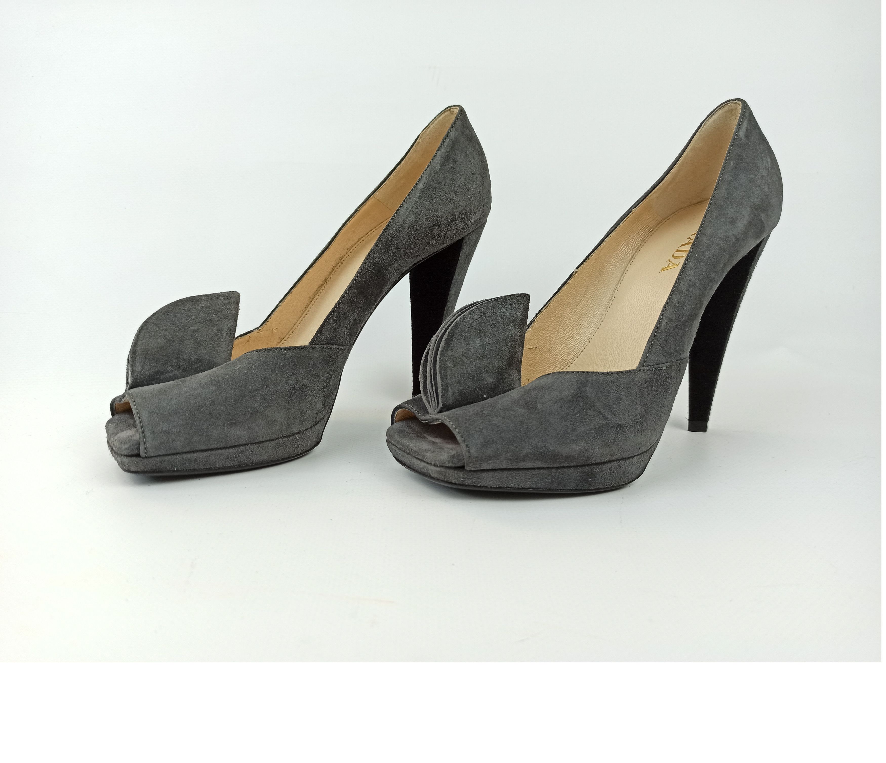 Prada Prada High Heels Suede Shoes Size US 6.5 / IT 36.5 - 1 Thumbnail