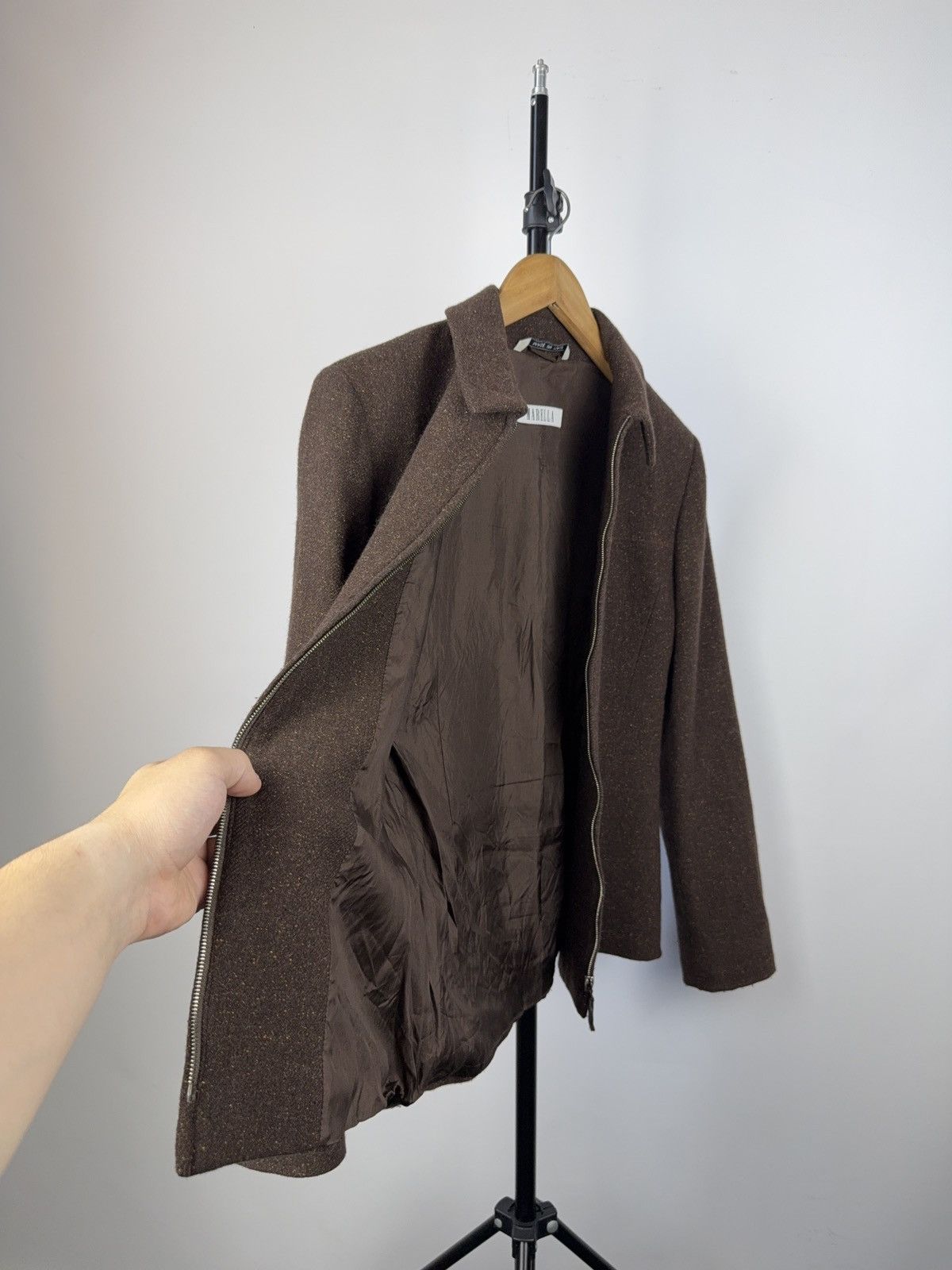 Max Mara × Vintage MARELLA Wool Skirt Suit Brown Tweed Set Made in Italy 10/M Size M / US 6-8 / IT 42-44 - 6 Thumbnail