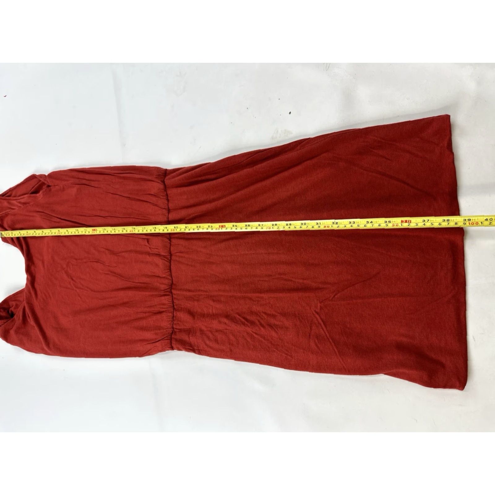 Prana Prana Dress Womens S Red Sleeveless Cowl Neck Short Solid Spandex Modal Shirt Dress Size S / US 4 / IT 40 - 6 Thumbnail
