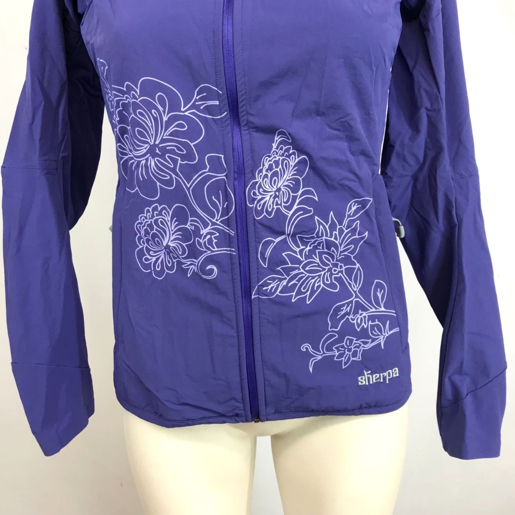 Vintage SHERPA WOMENS JACKET Purple Small Full Zip Hoodie With Stretch, PILOT? (Note: cannot determine) Size S / US 4 / IT 40 - 3 Thumbnail