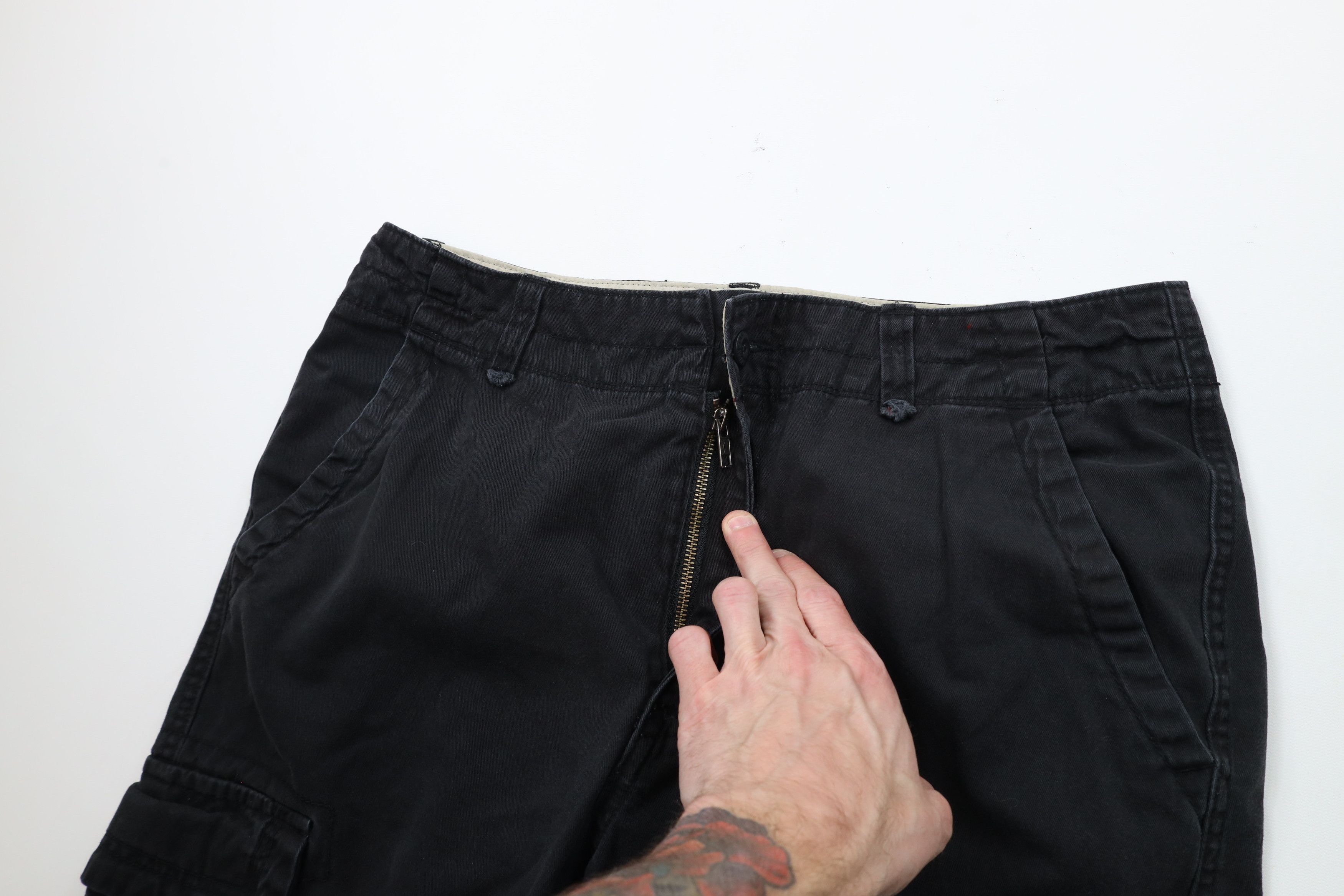 Vintage Vintage 90s Streetwear Baggy Fit Wide Leg Cargo Pants Black Size US 36 / EU 52 - 6 Thumbnail