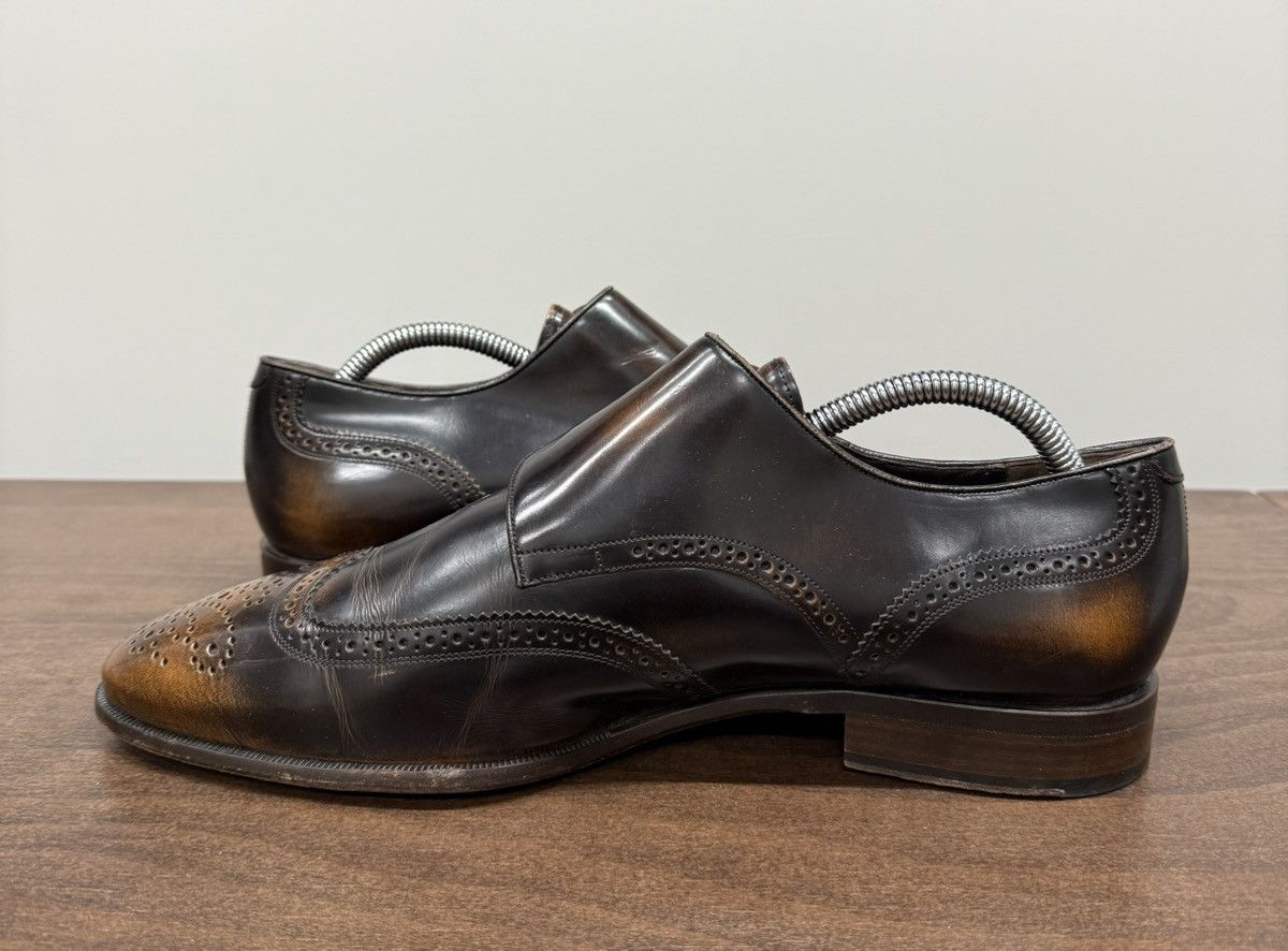 Bally Bally Brown Leather Monk Strap Brogue Shoes Size US 9 / EU 42 - 10 Thumbnail
