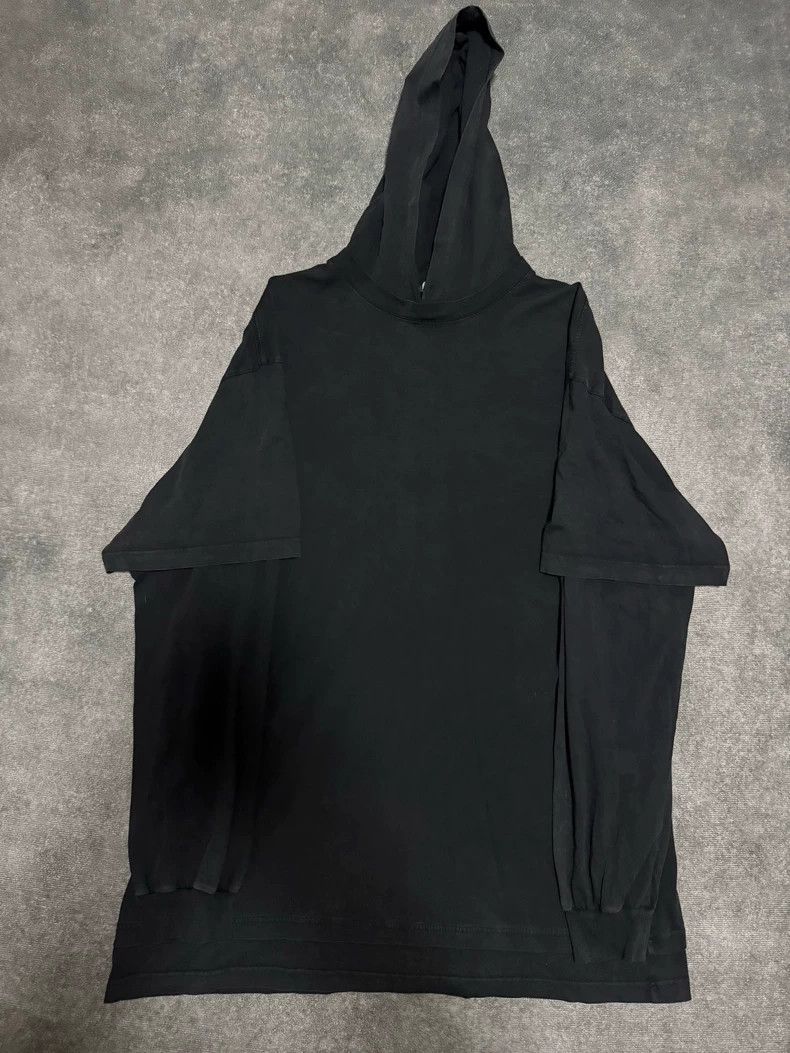 Balenciaga Balenciaga Faux two-piece hooded sweatshirt black water-wa Size US S / EU 44-46 / 1 - 1 Thumbnail