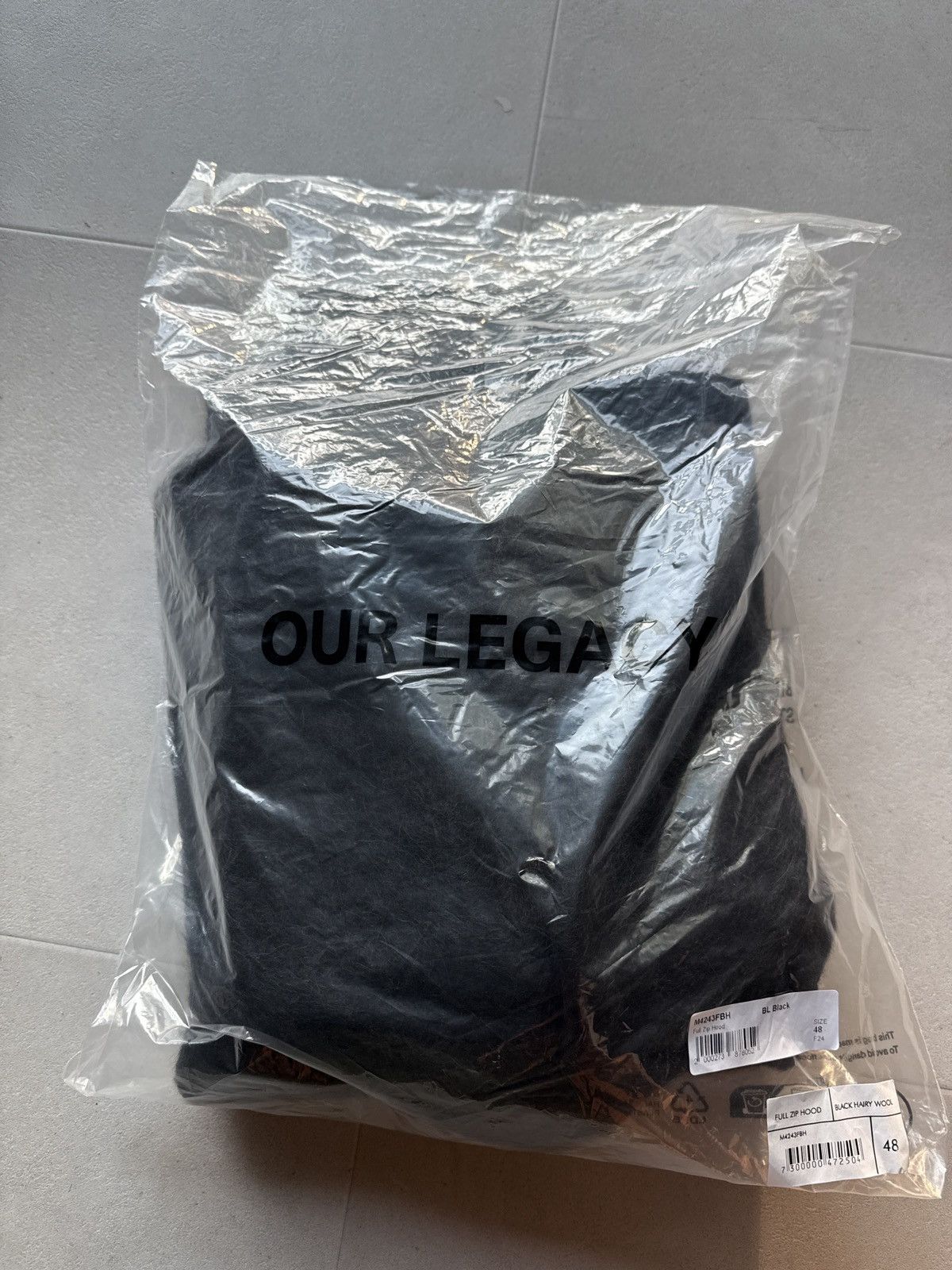 Our Legacy Our Legacy Full Zip Hooded Jacket Hairy Wool Black Size US M / EU 48-50 / 2 - 8 Thumbnail