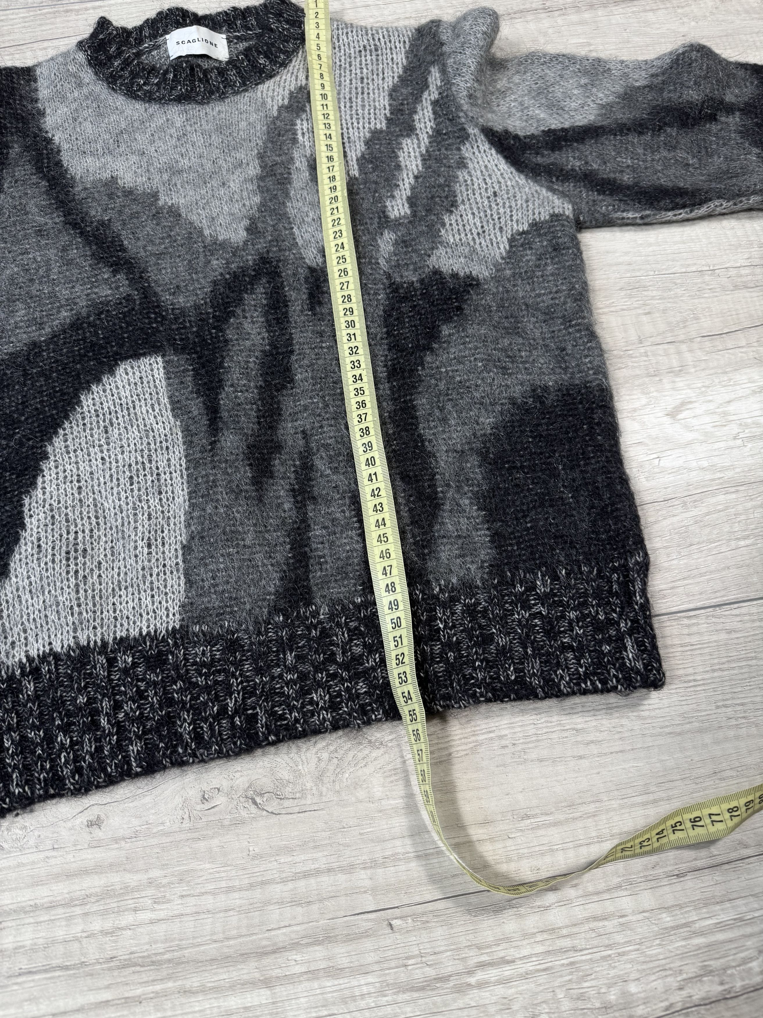 Other SCAGLIONE Mohair Merino Wool Camo Cropped Sweater Oversized Size S / US 4 / IT 40 - 8 Thumbnail