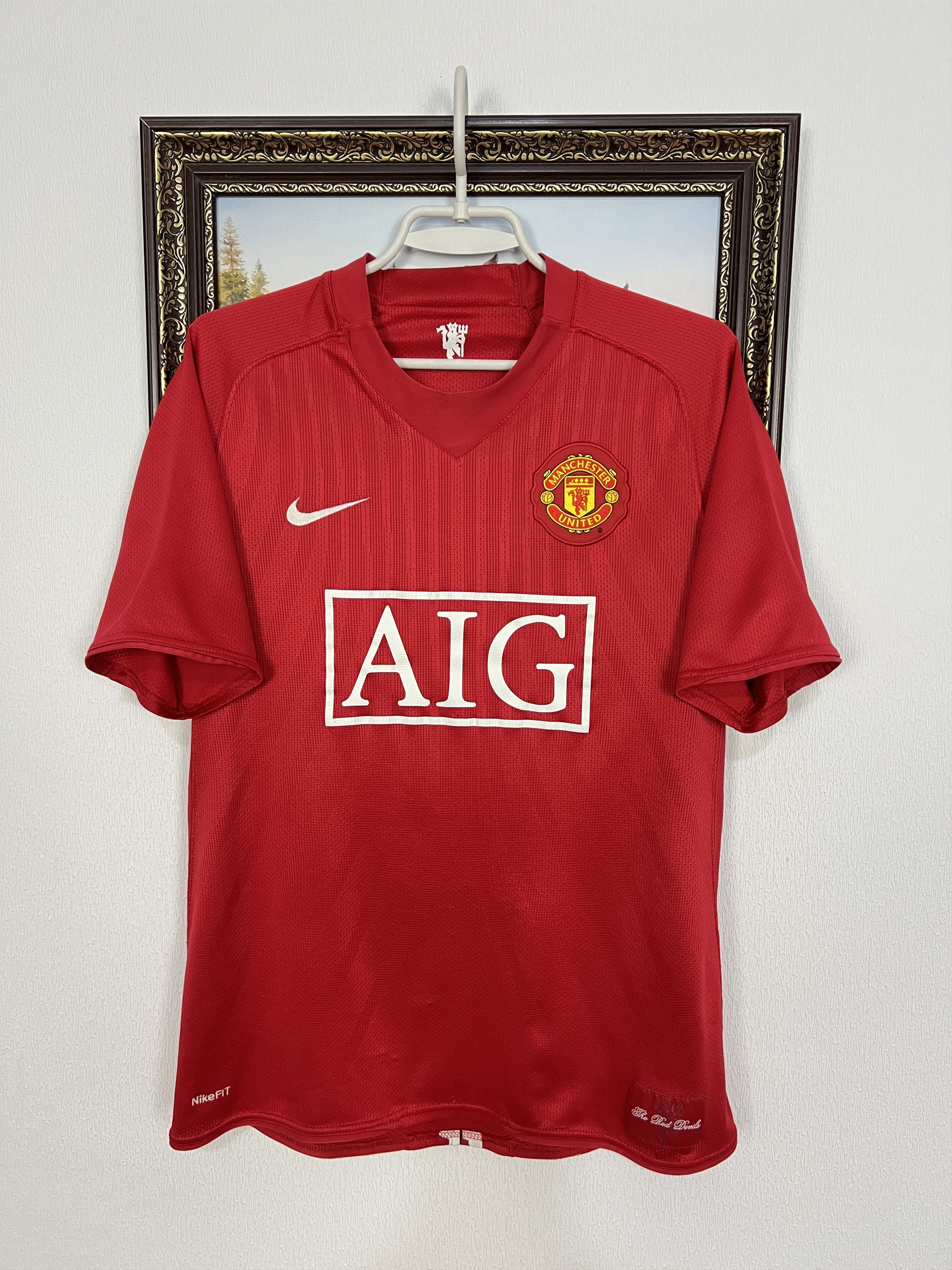 Nike Manchester United football shirt 2007 Soccer Jersey Trikot Size US S / EU 44-46 / 1 - 1 Thumbnail