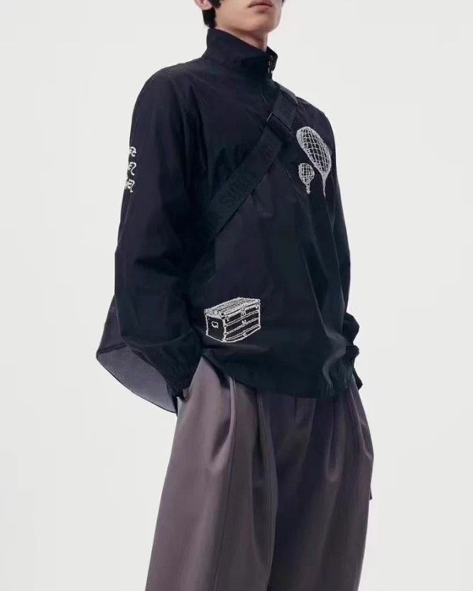 Louis Vuitton LV Black Hot Air Balloon Stitched Logo Half-Zip LS Shirt XL Size US XL / EU 56 / 4 - 4 Thumbnail
