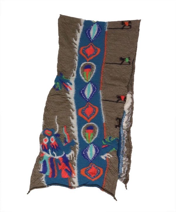 Kapital Kapital Fulled wool dragon dance HAPPY muffler scarf Size ONE SIZE - 1 Thumbnail