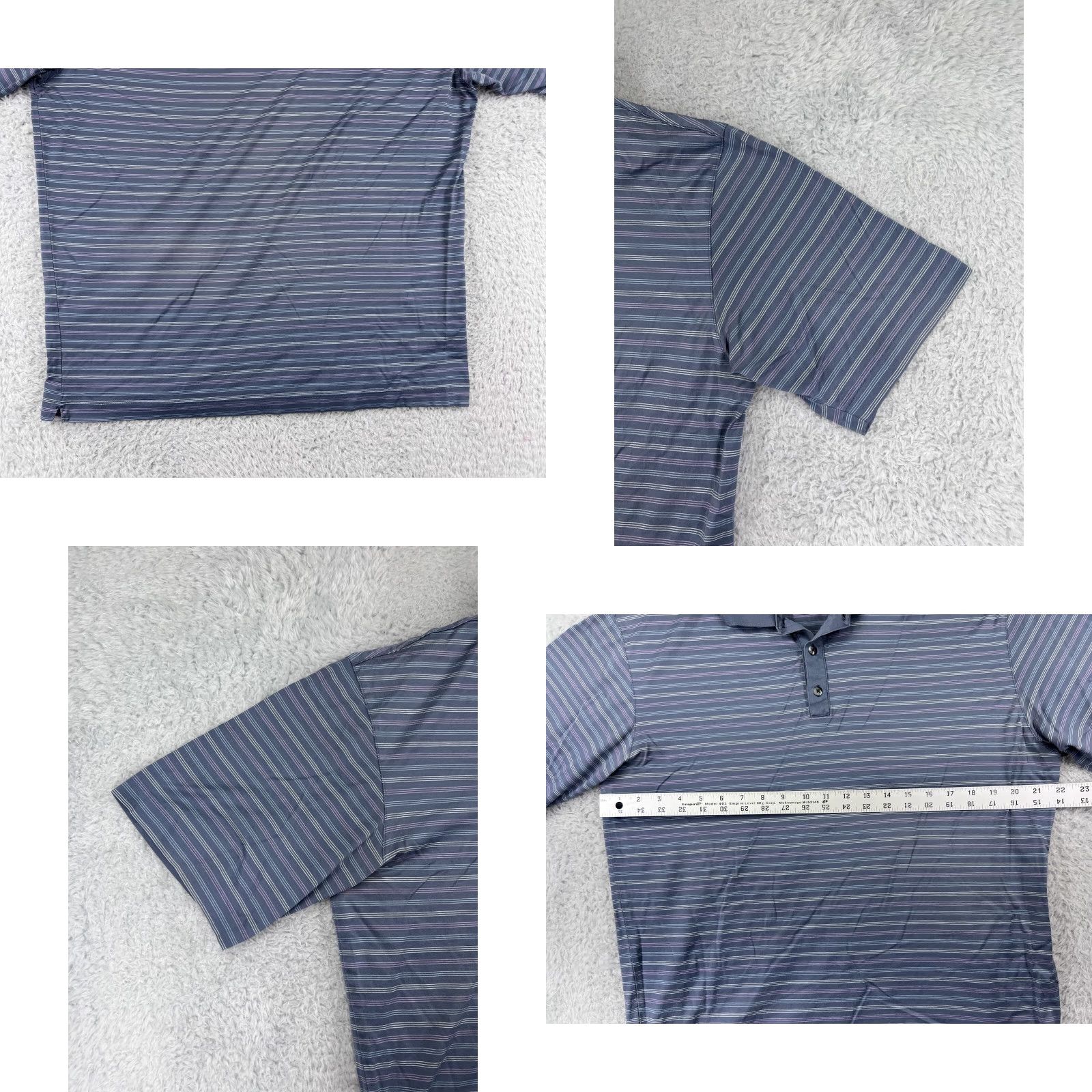 Nike Nike Tiger Woods Nike Dri-Fit Shirt Polo for Men Large Blue Striped 100% Cotton Golf / Casual Workwear Size US L / EU 52-54 / 3 - 8 Thumbnail