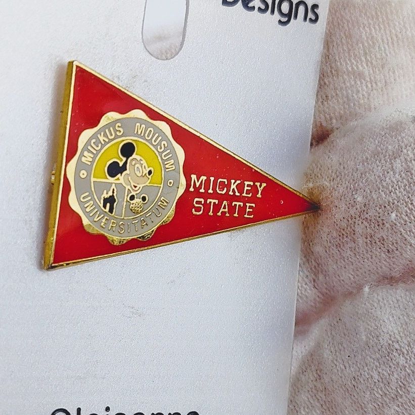 Disney Vintage Mickey State Mickus Mousum Universitatum Pin NIP Size ONE SIZE - 2 Thumbnail