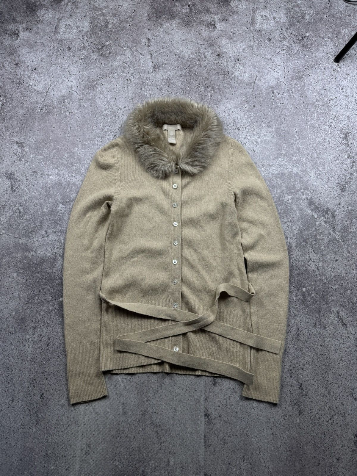 Japanese Brand VINTAGE Y2K IF SIX WAS NINE FUR CASHEMERE BUTTON SWEATER Size XS / US 0-2 / IT 36-38 - 1 Thumbnail