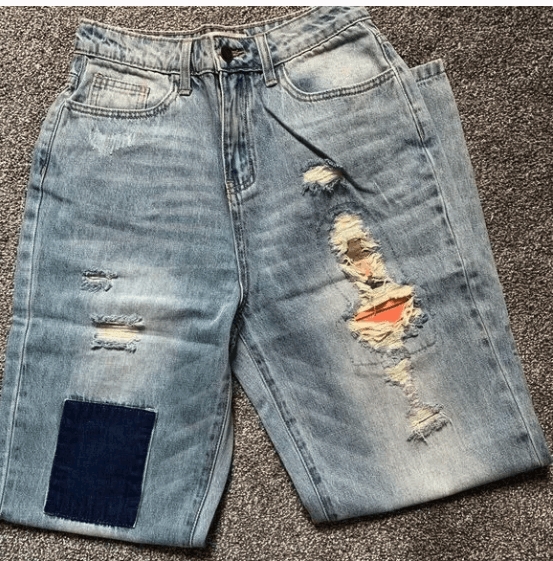 Other Patched Ripped Faded Blue Denim Jeans Size 26" / US 2 / IT 38 - 4 Thumbnail