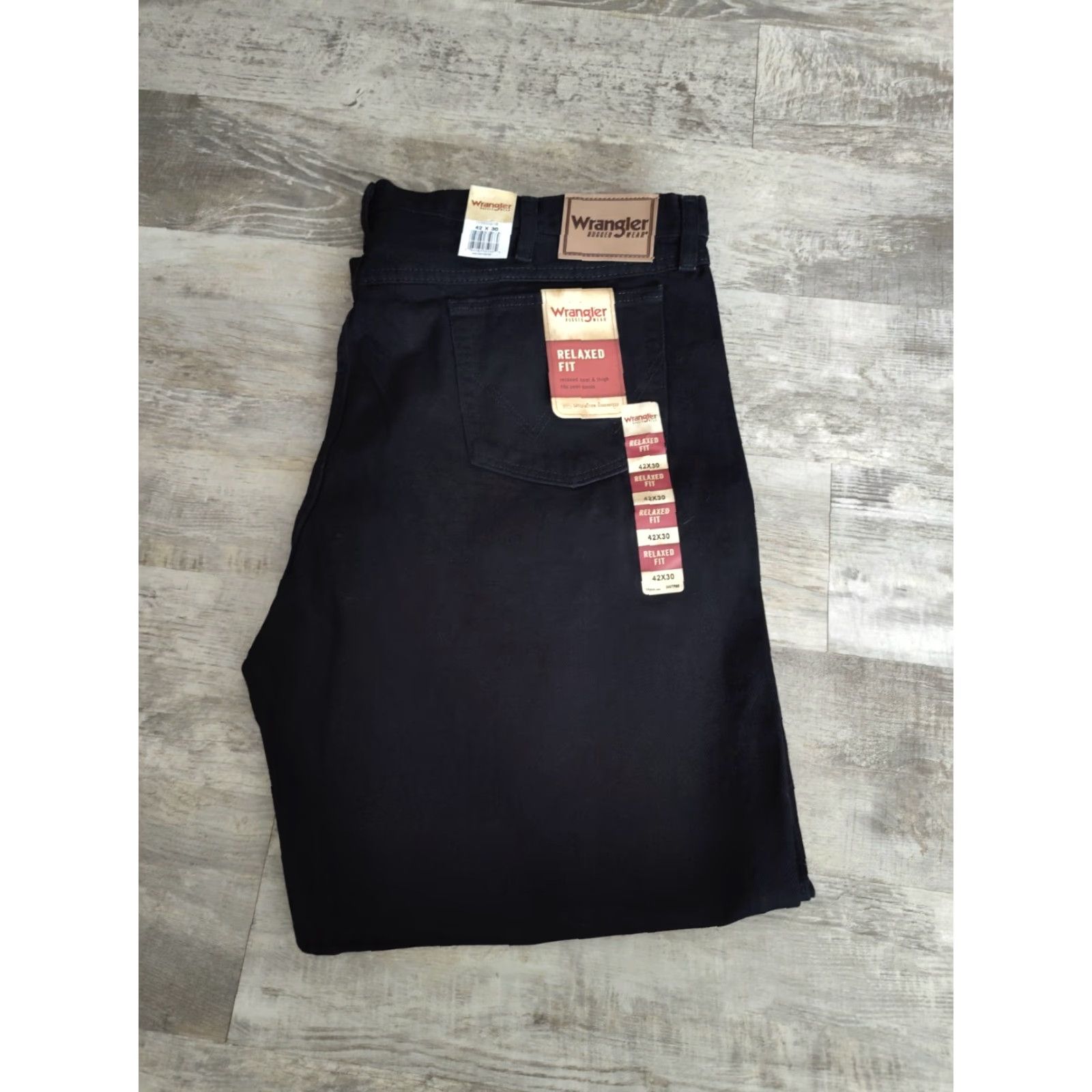 Wrangler VINTAGE Wrangler Men's Jeans 42x30 Black Cotton Straight Fit Western Wear Americana Style Size US 42 / EU 58 - 3 Thumbnail