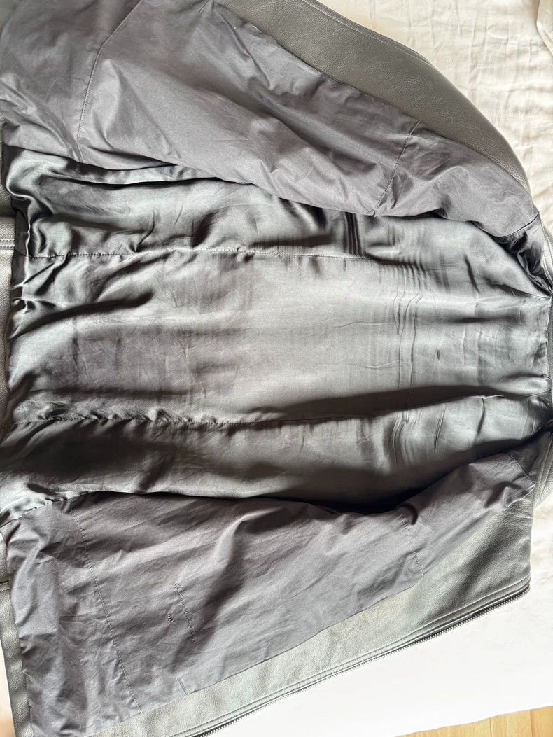 Other Rick Owens Rick Owens Black Leather Jacket with Asymmetric Size US L / EU 52-54 / 3 - 5 Thumbnail