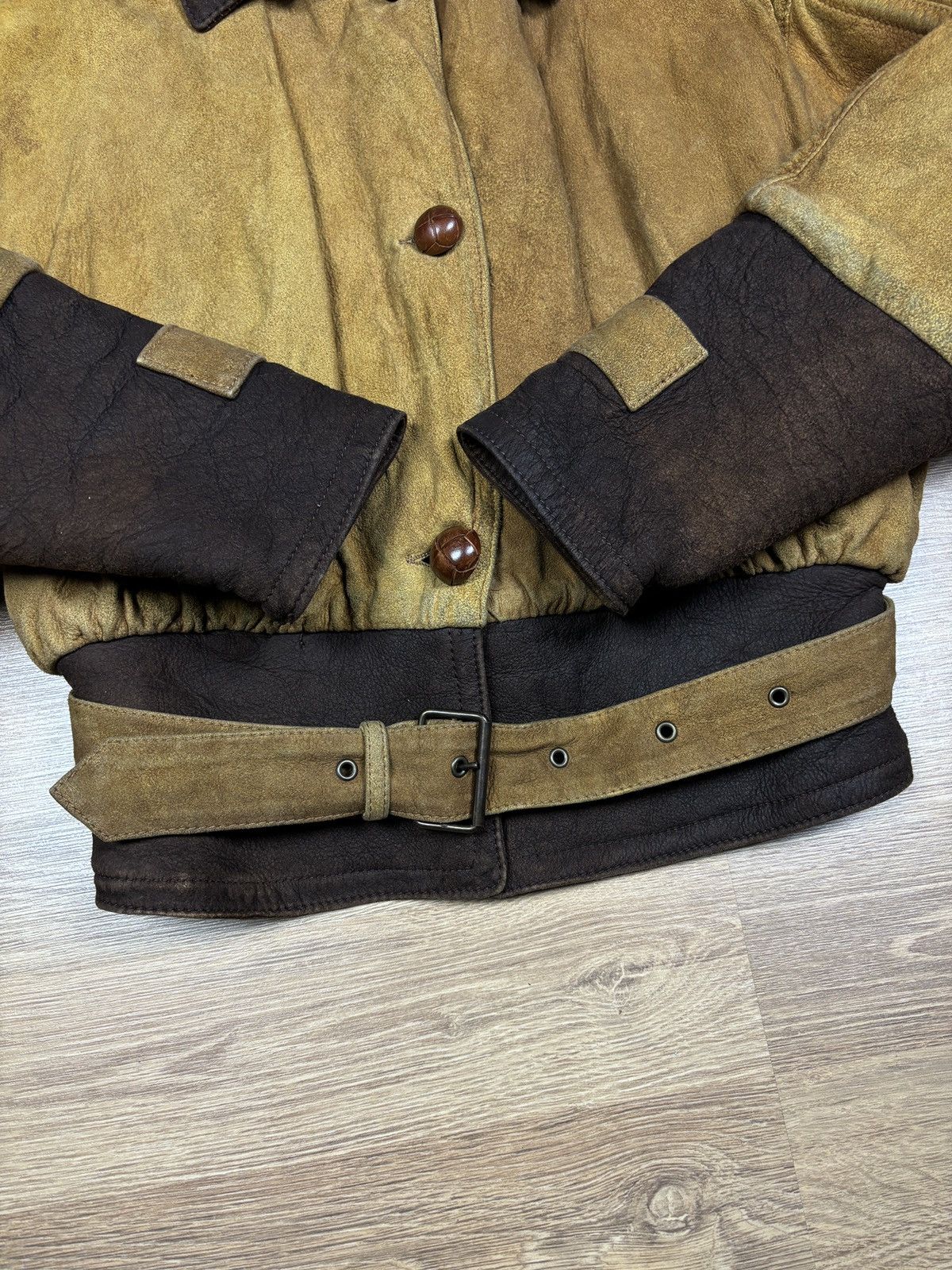 Emporio Armani 90s Emporio Armani Shearling Collar Suede Aviator Jacket Size US S / EU 44-46 / 1 - 7 Thumbnail