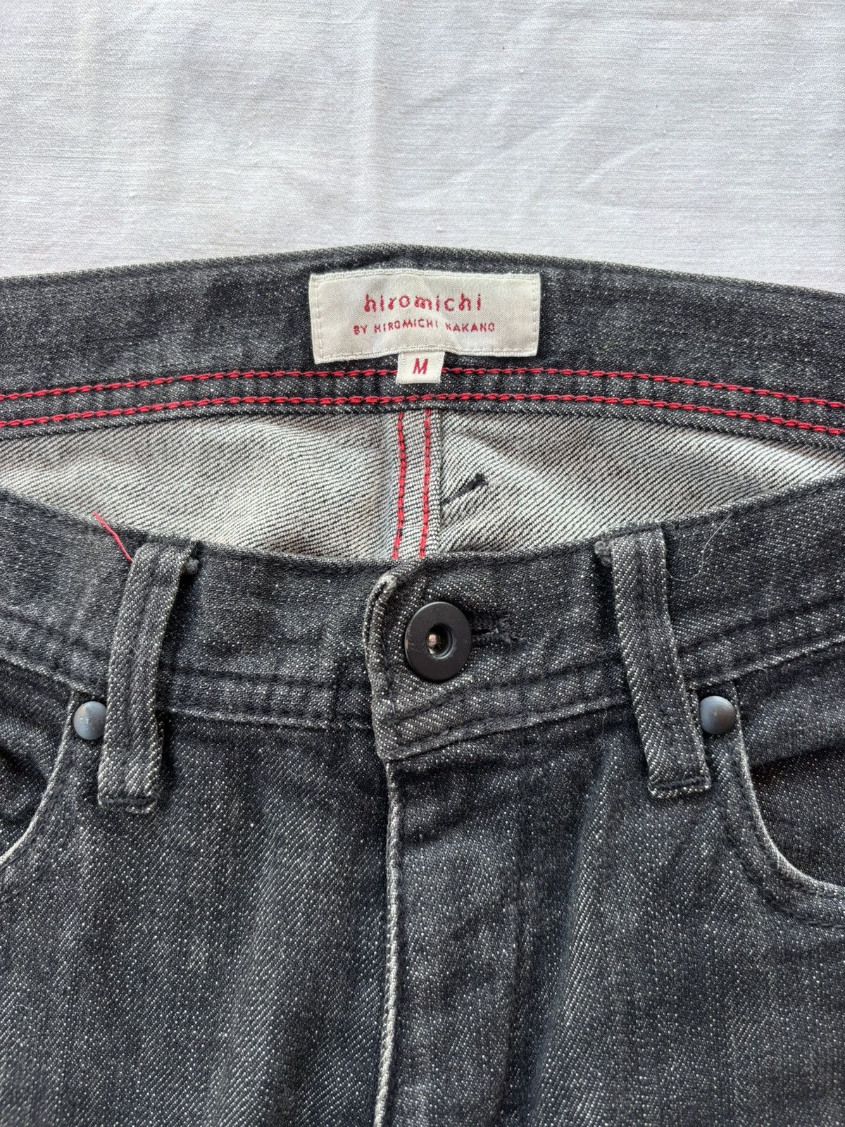 Japanese Brand Hiromichi Nakano Black Jeans Distressed Denim Size US 30 / EU 46 - 10 Thumbnail