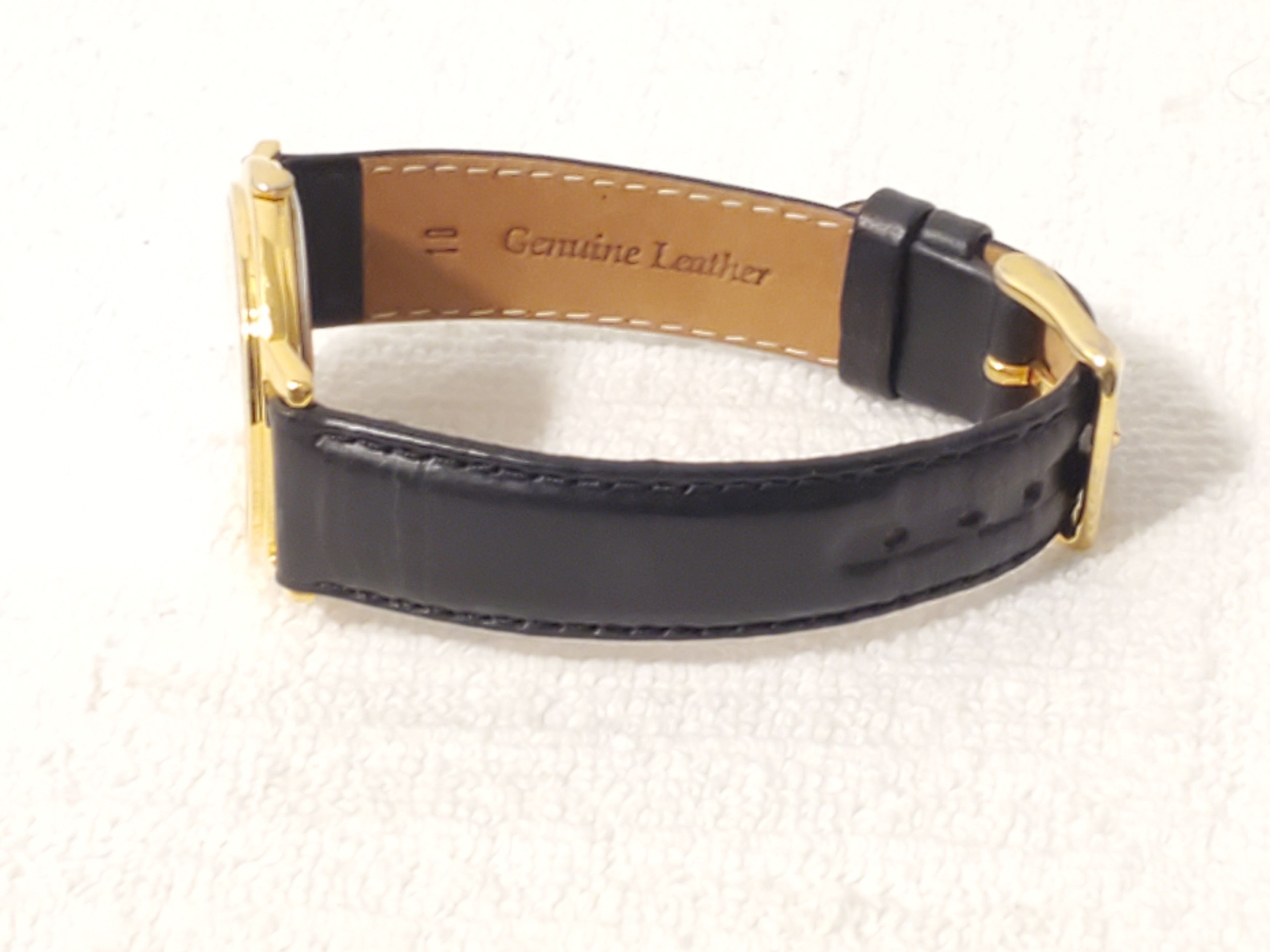 Seiko Vintage Seiko Men Date Watch Black Leather Strap S Steel Size 34 - 6 Thumbnail