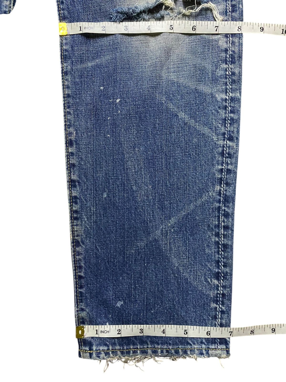 Neighborhood Vintage Japanese Brand Skull Ripped Jeans Size US 33 - 18 Thumbnail