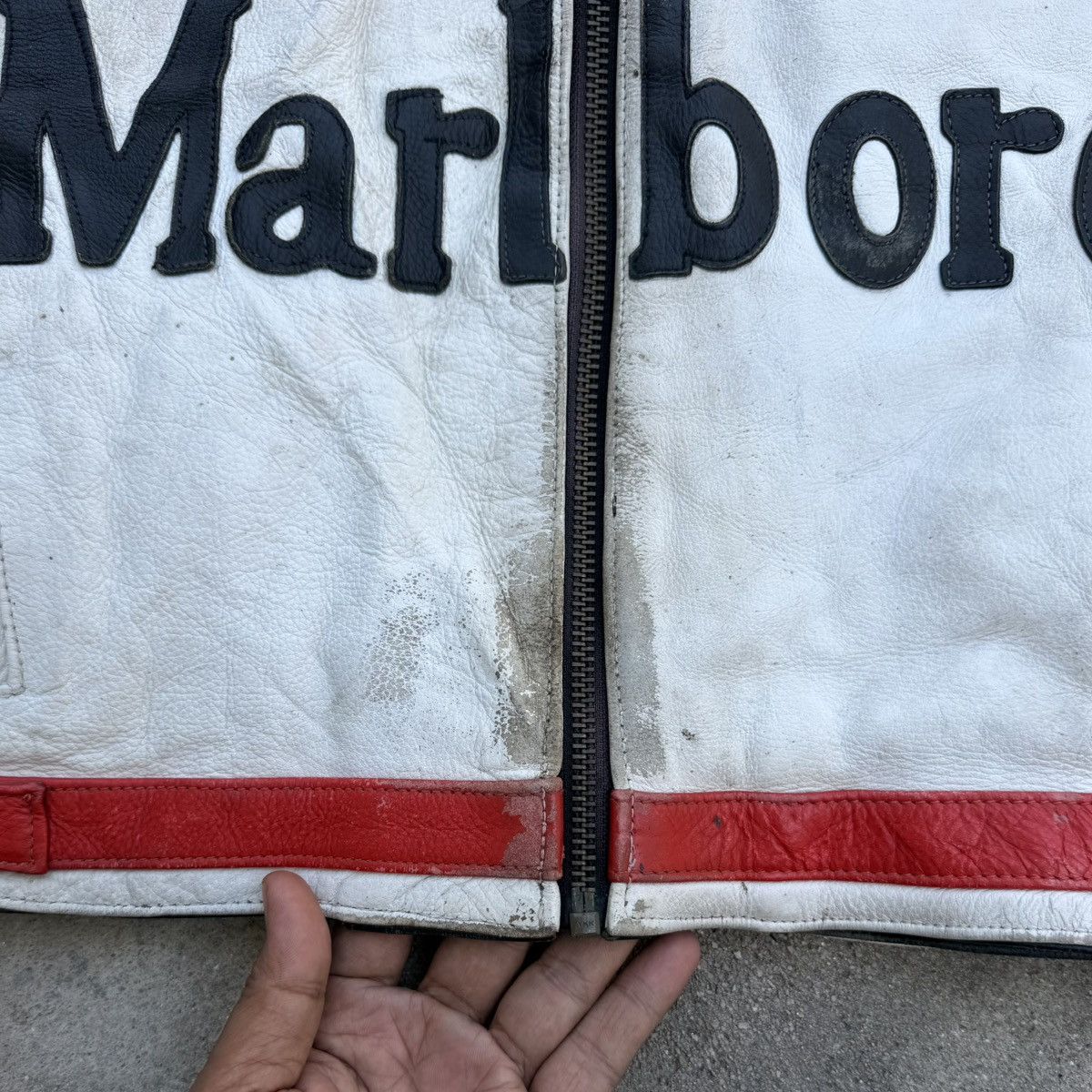 Marlboro Rare 90s Vintage Marlboro Racing Motorsport Leather Jacket Size US M / EU 48-50 / 2 - 11 Thumbnail