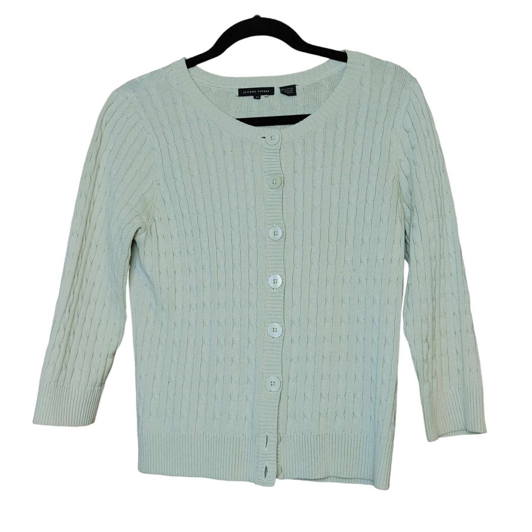 Other Jeanne Pierre Button-up Green Cardigan Sweater Size M Size M / US 6-8 / IT 42-44 - 1 Thumbnail