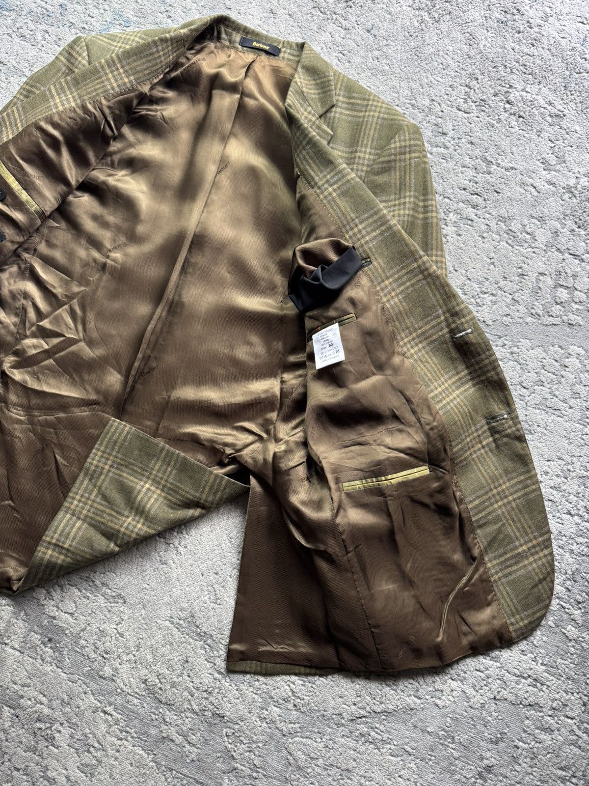 Barbour Barbour Linen/Silk Plaid Jacket Size 50 Size 50R - 7 Thumbnail