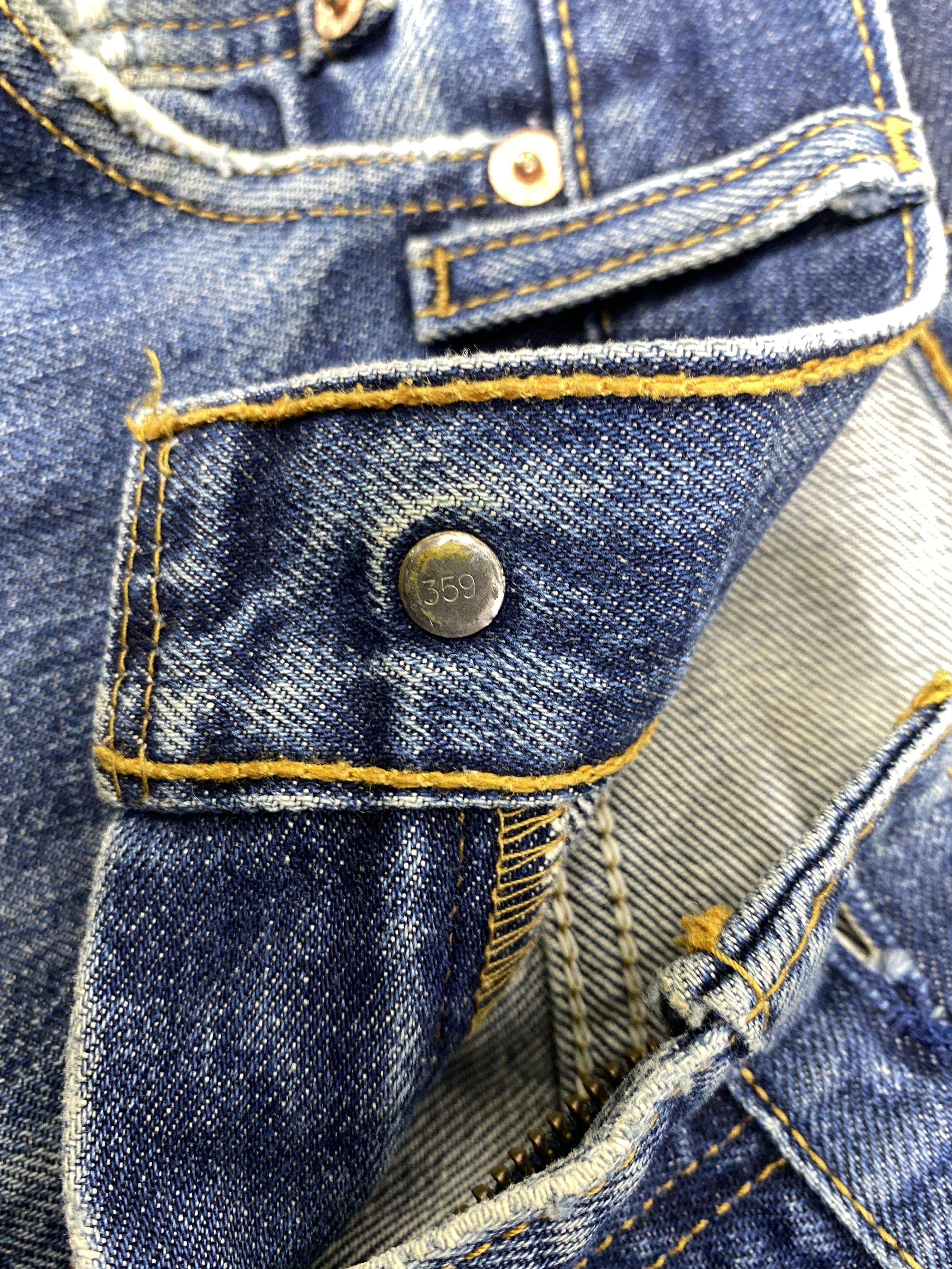 Levi's Dark Blue Distressed Vintage Levi's 506 Denim -JN683 Size US 33 - 6 Thumbnail