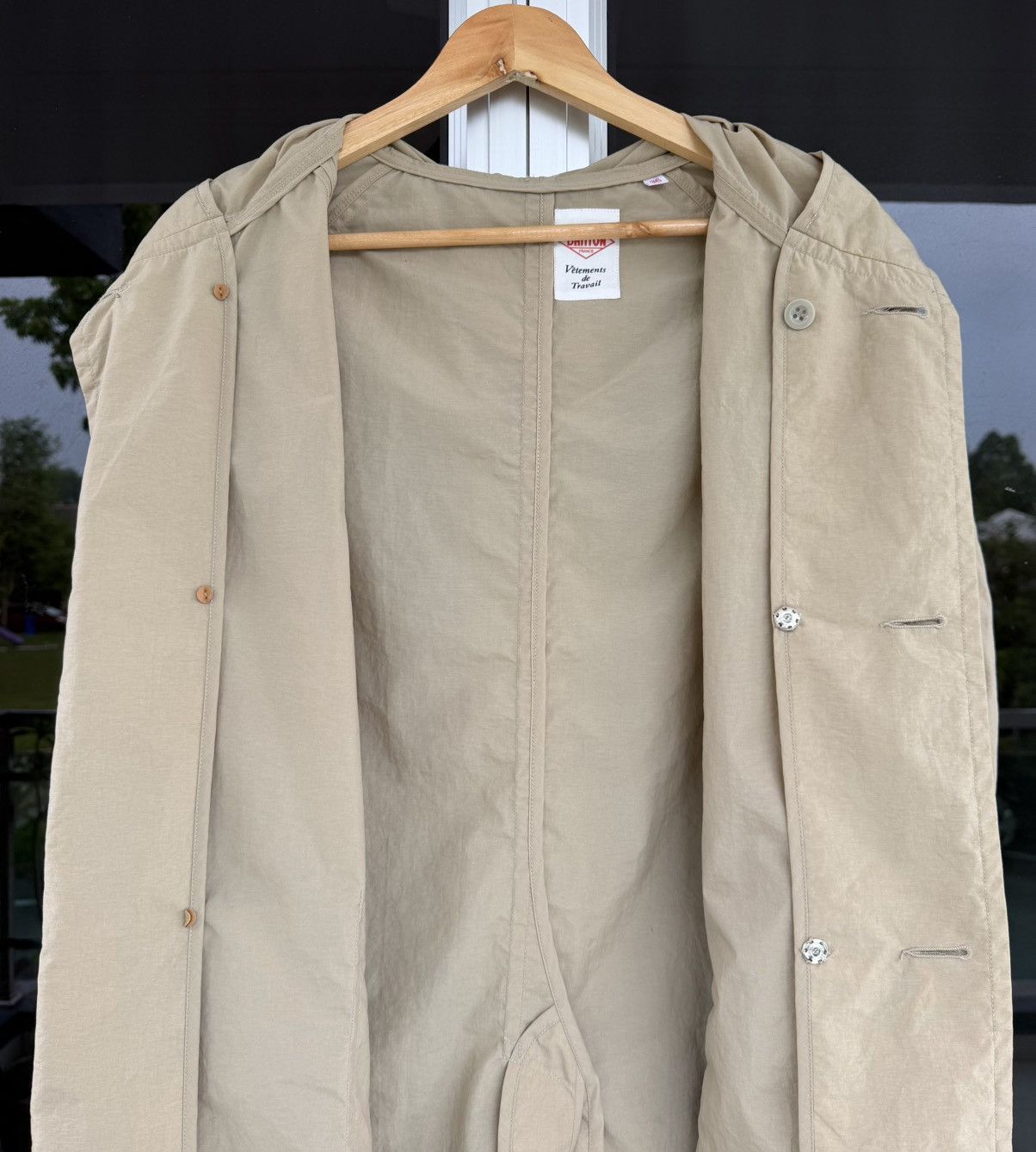 Danton Danton Hooded Coat Made in Japan Beige Workwear Jacket Size US S / EU 44-46 / 1 - 10 Thumbnail