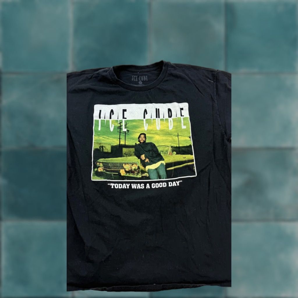 Vintage Ice Cube Shirt Mens XL Black T-Shirt Short Sleeve Crew Neck Graphic Print Today Was A Good Day Hip Hop 90s Vintage No Size US XL / EU 56 / 4 - 1 Thumbnail
