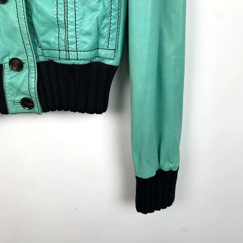 Gucci Gucci Size OS Green cotton single-breasted leather jacket s Size US XS / EU 42 / 0 - 4 Thumbnail